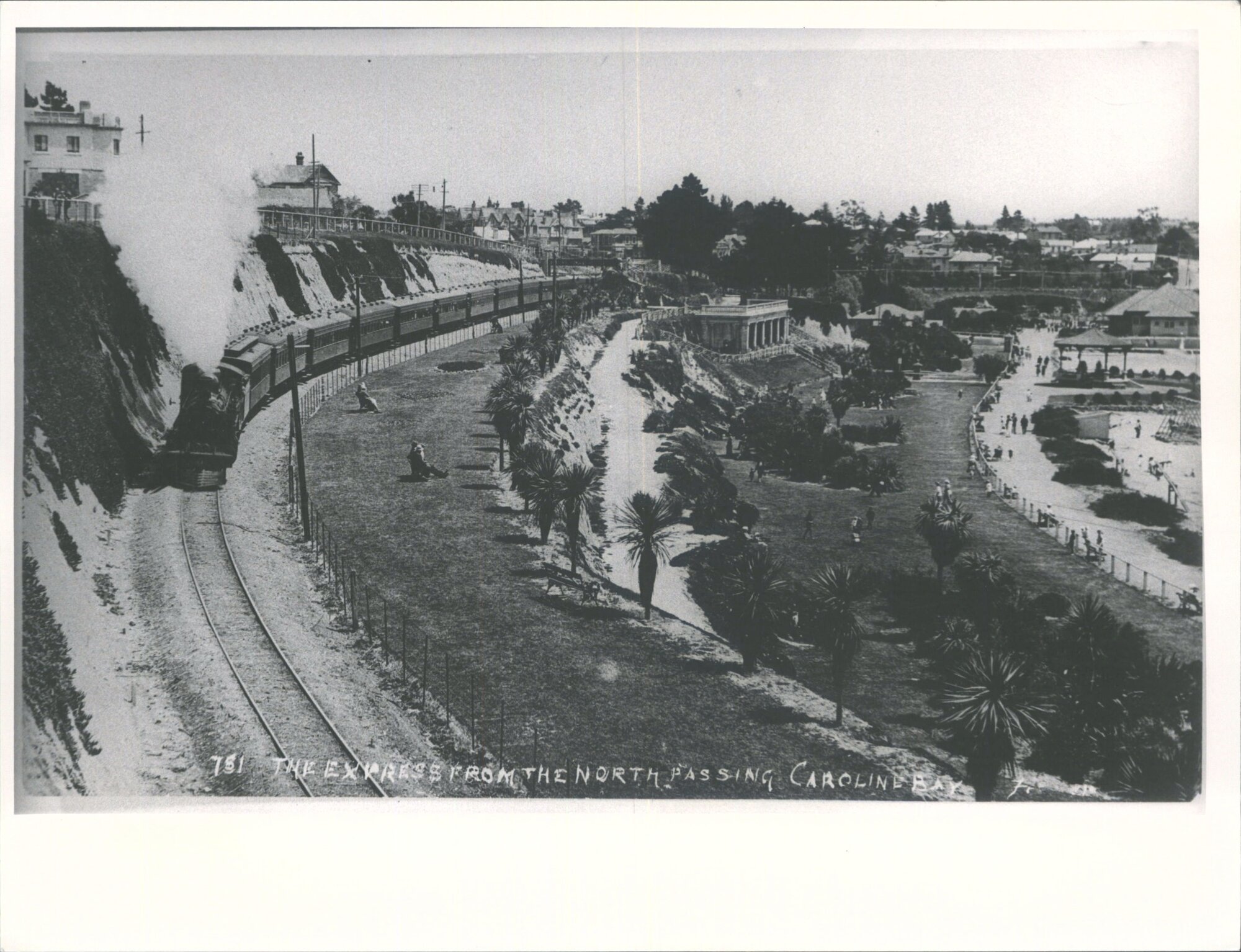 The Express from the North Passing Caroline Bay