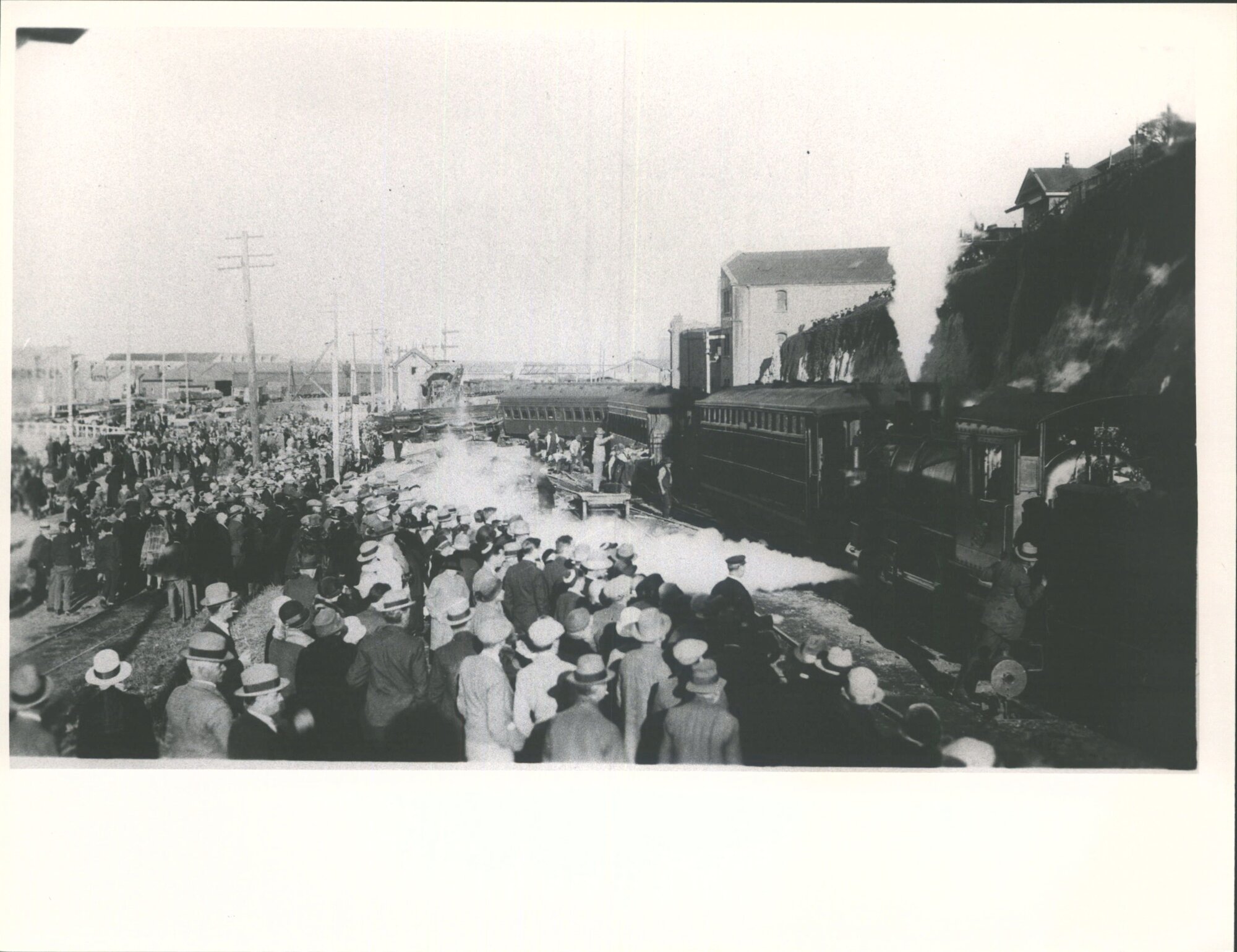 Train derailment at Caroline Bay