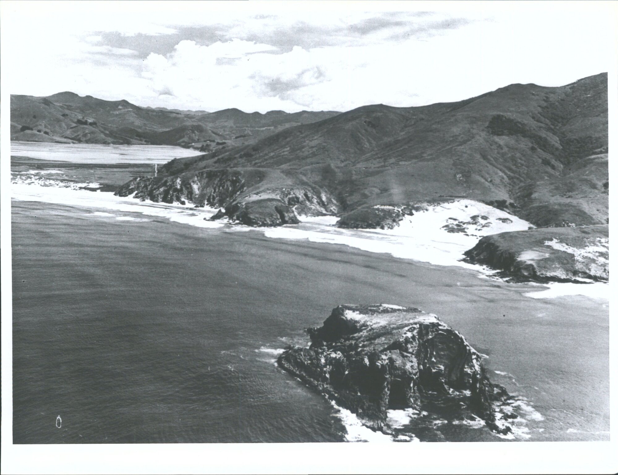 Allans Beach on left with Hoopers Inlet at Back