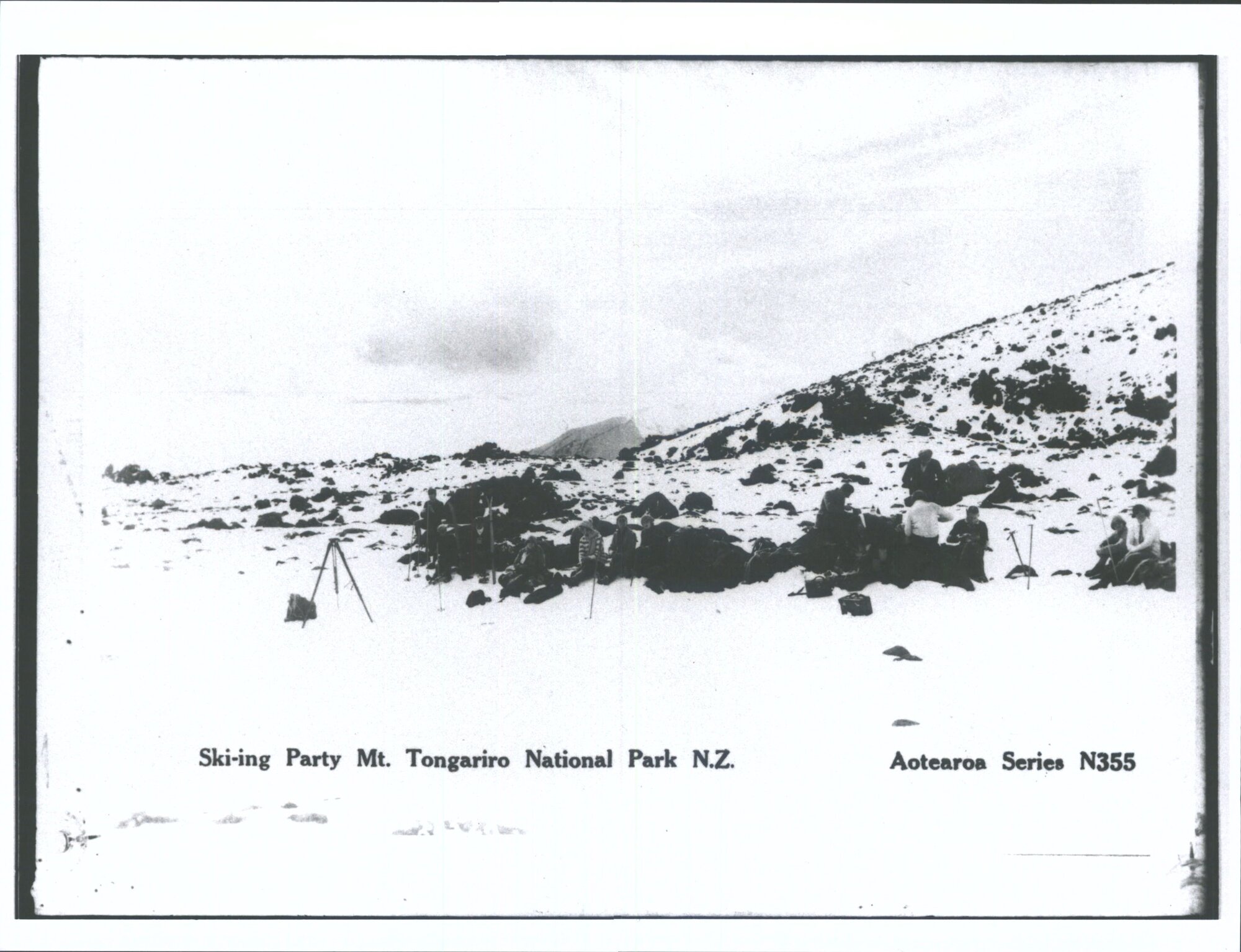 Ski-ing Party, Mt. Tongariro National Park, N.Z.