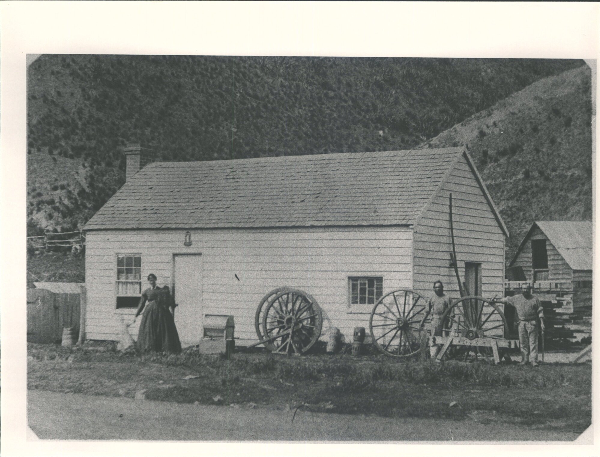 Donald Malcolm - carpenter, local undertaker &amp; wheelwright(right) &amp; Helen (wife) left