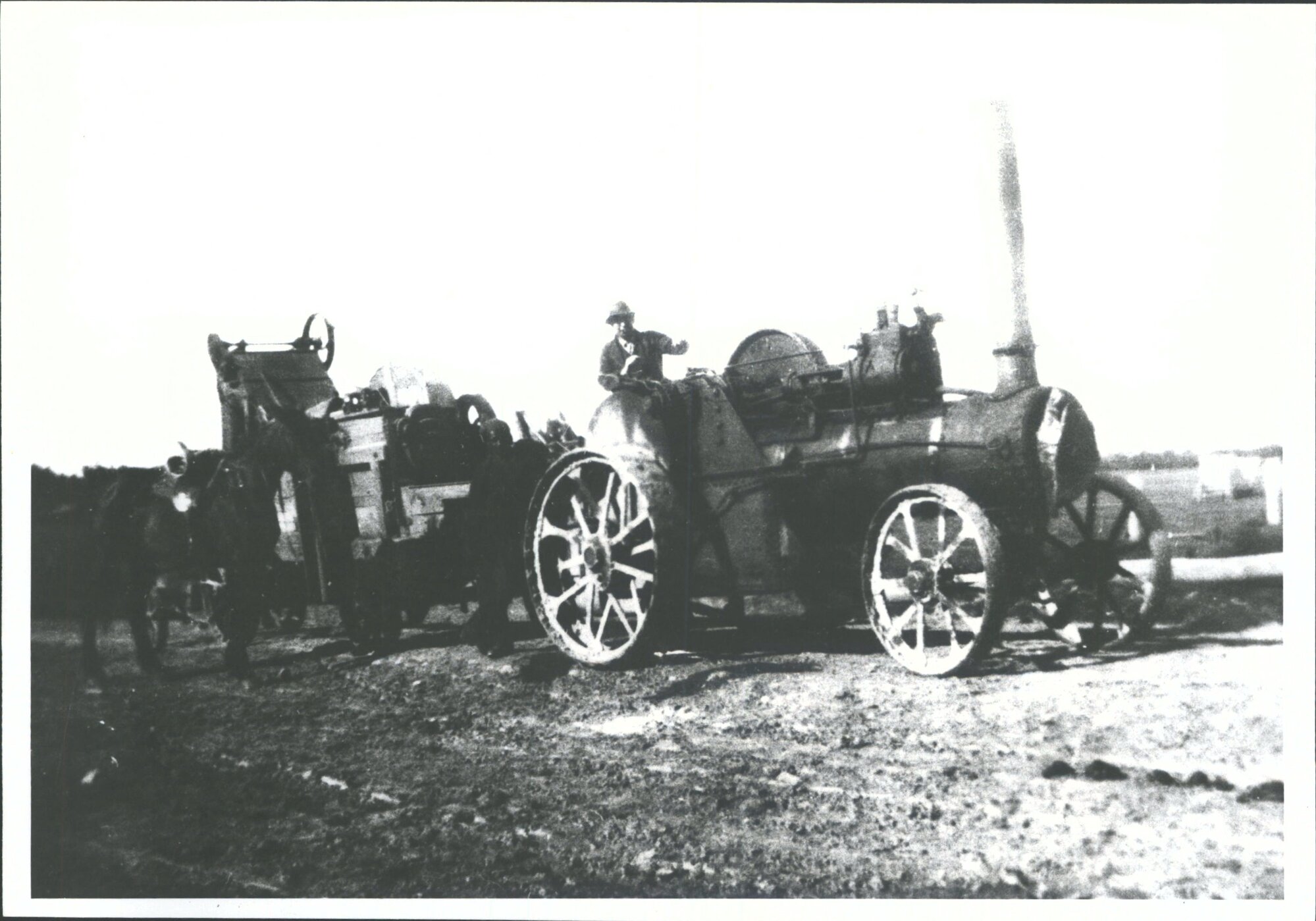 Bill McKenzie and chaff cutter