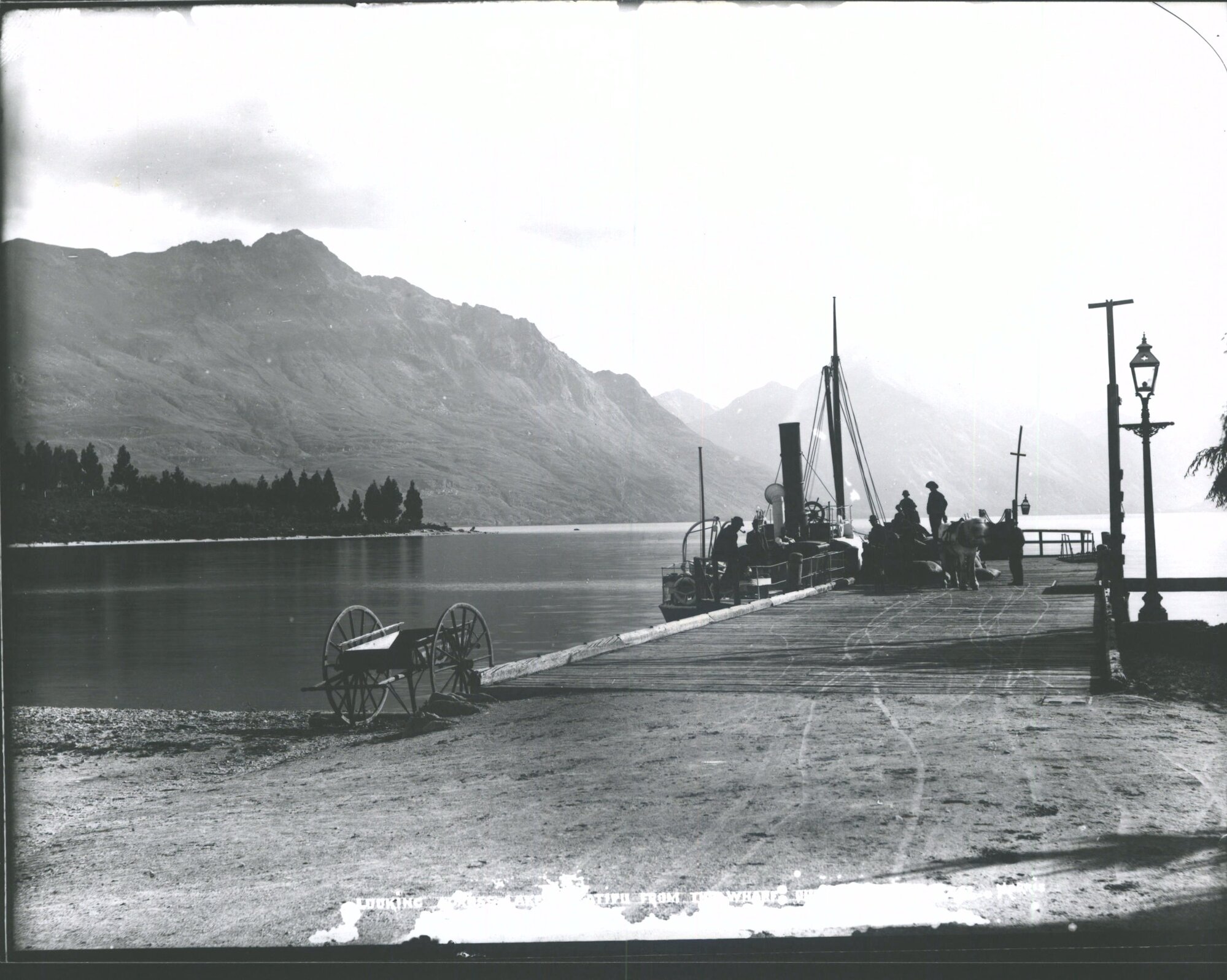 Looking across Lake Wakatipu from the wharf Queen stown