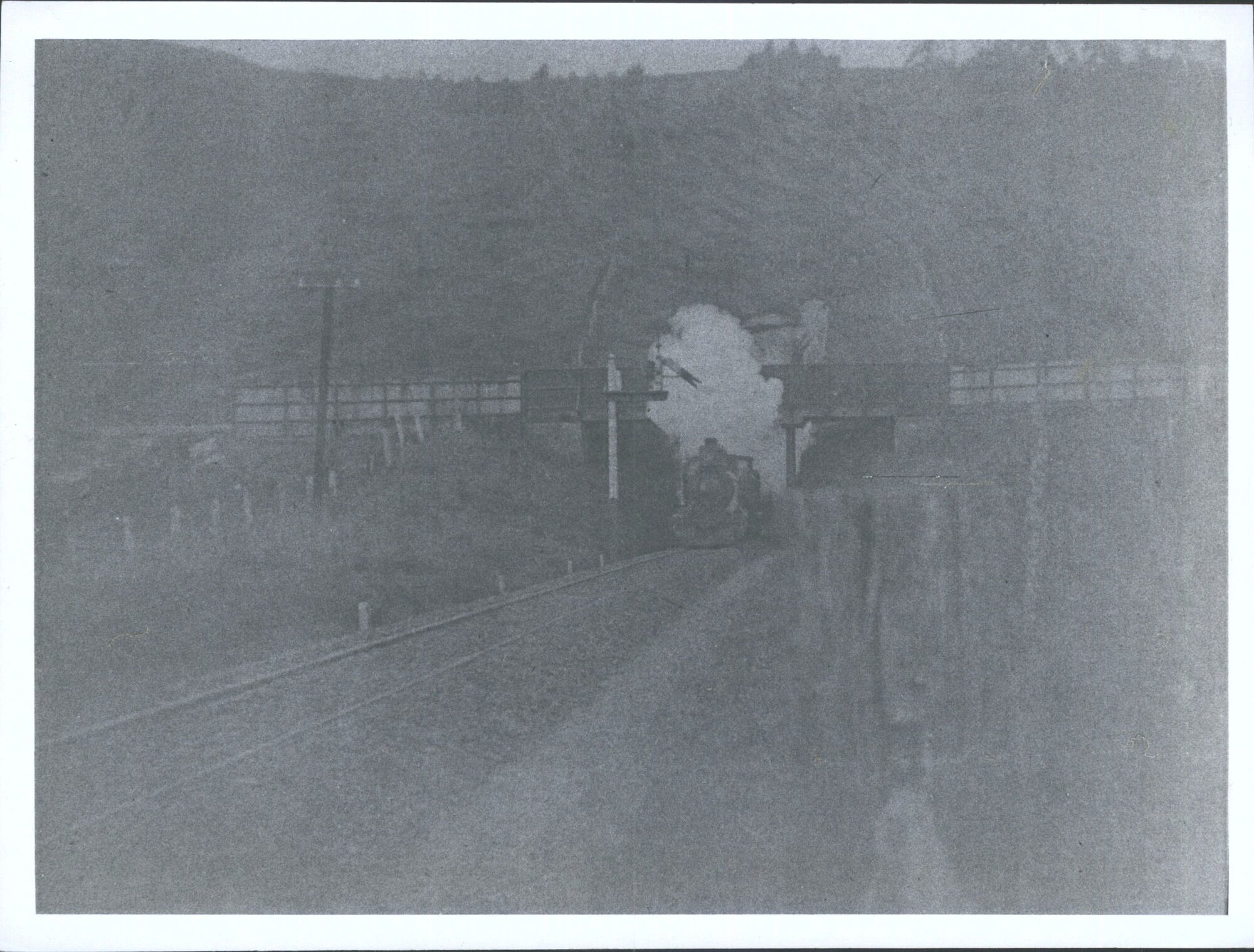 Train leaving Burnside tunnel