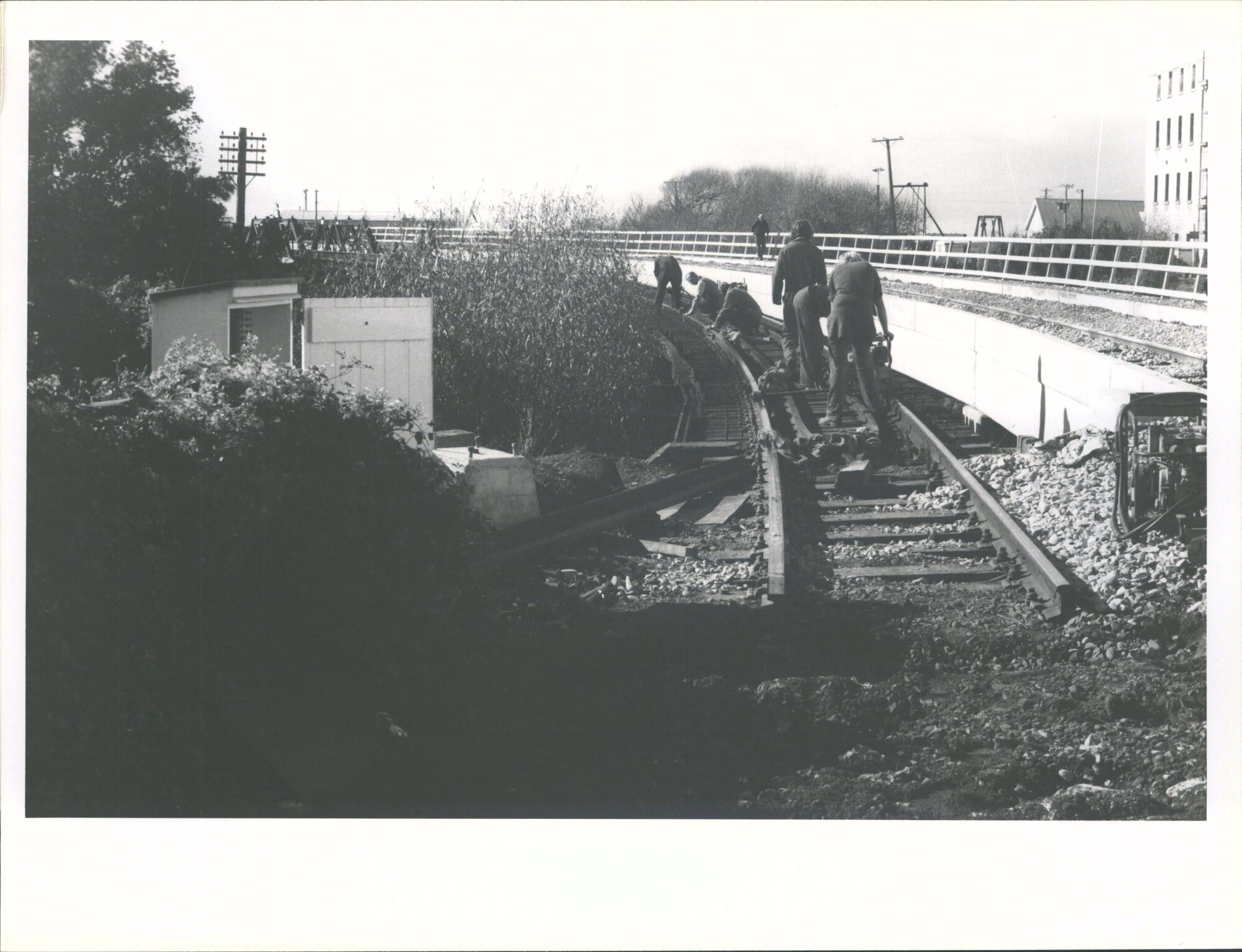 Construction of new railway viaduct