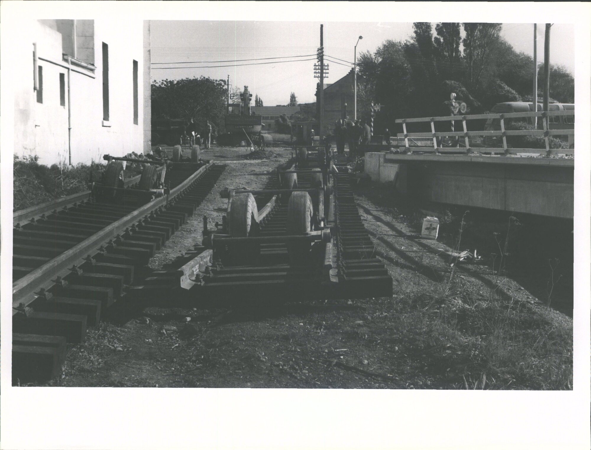 Construction of new railway viaduct