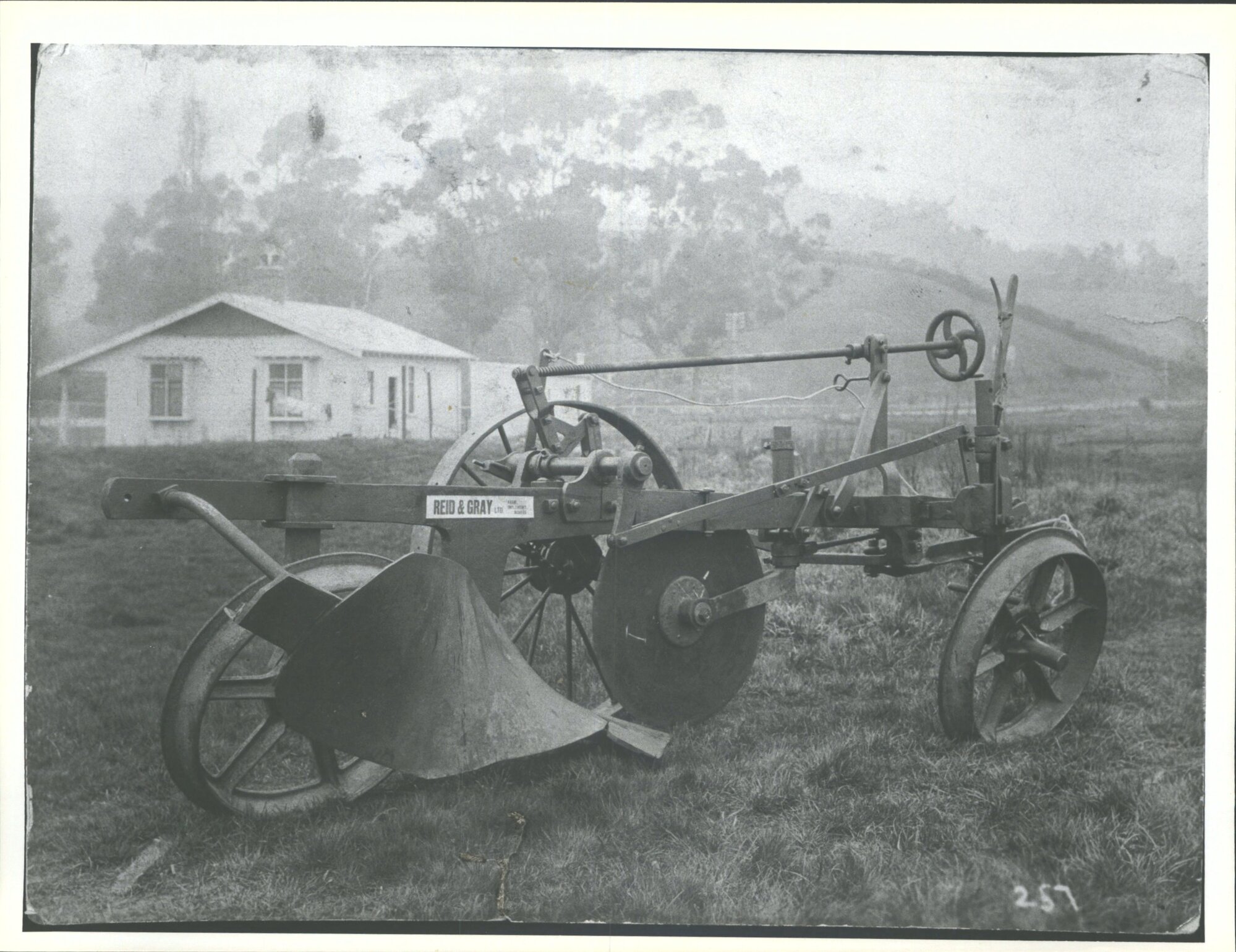Massive swamp plough supplied to Flock House, Bulls.