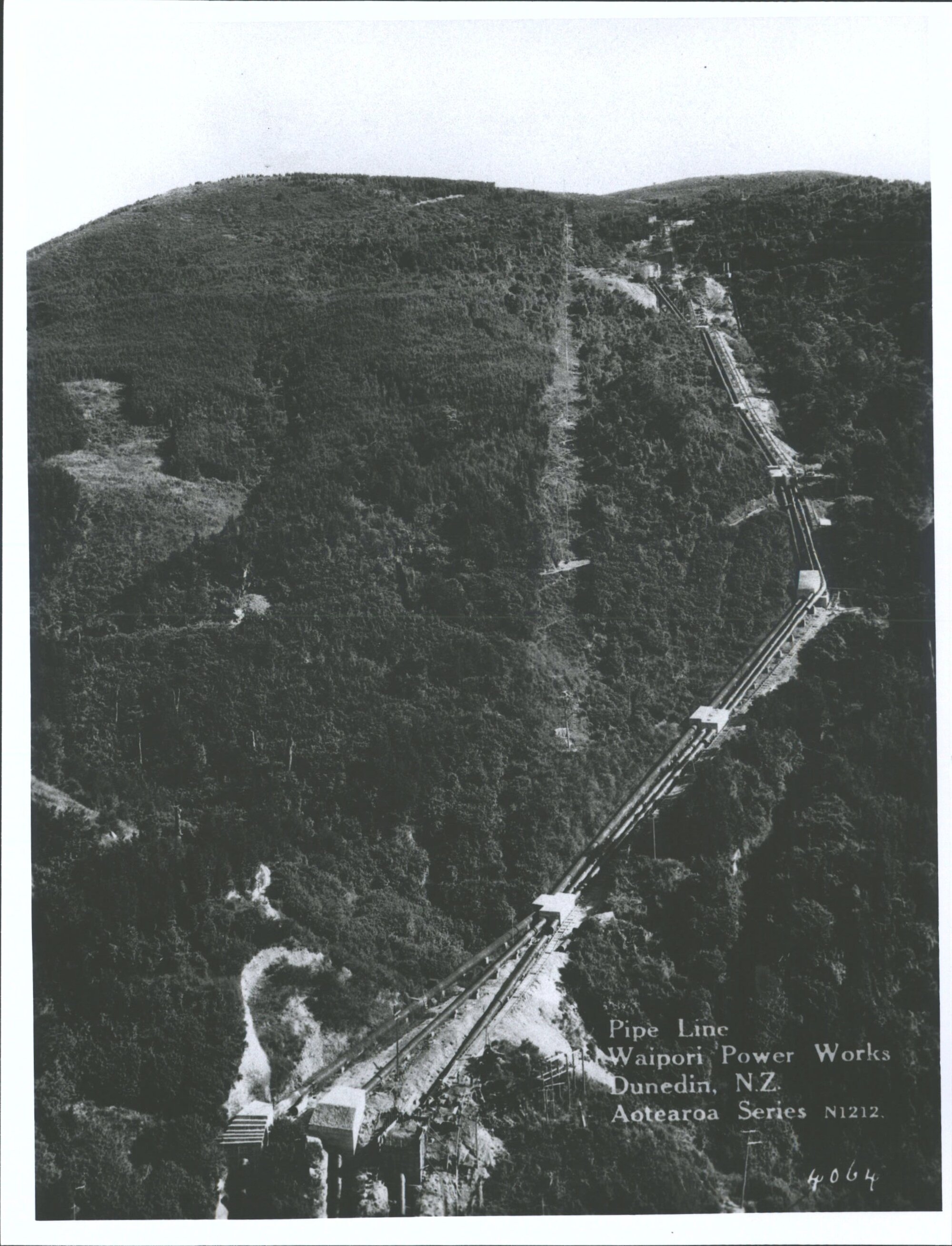 Pipe Line, Waipori Power Works, Dunedin, N.Z.