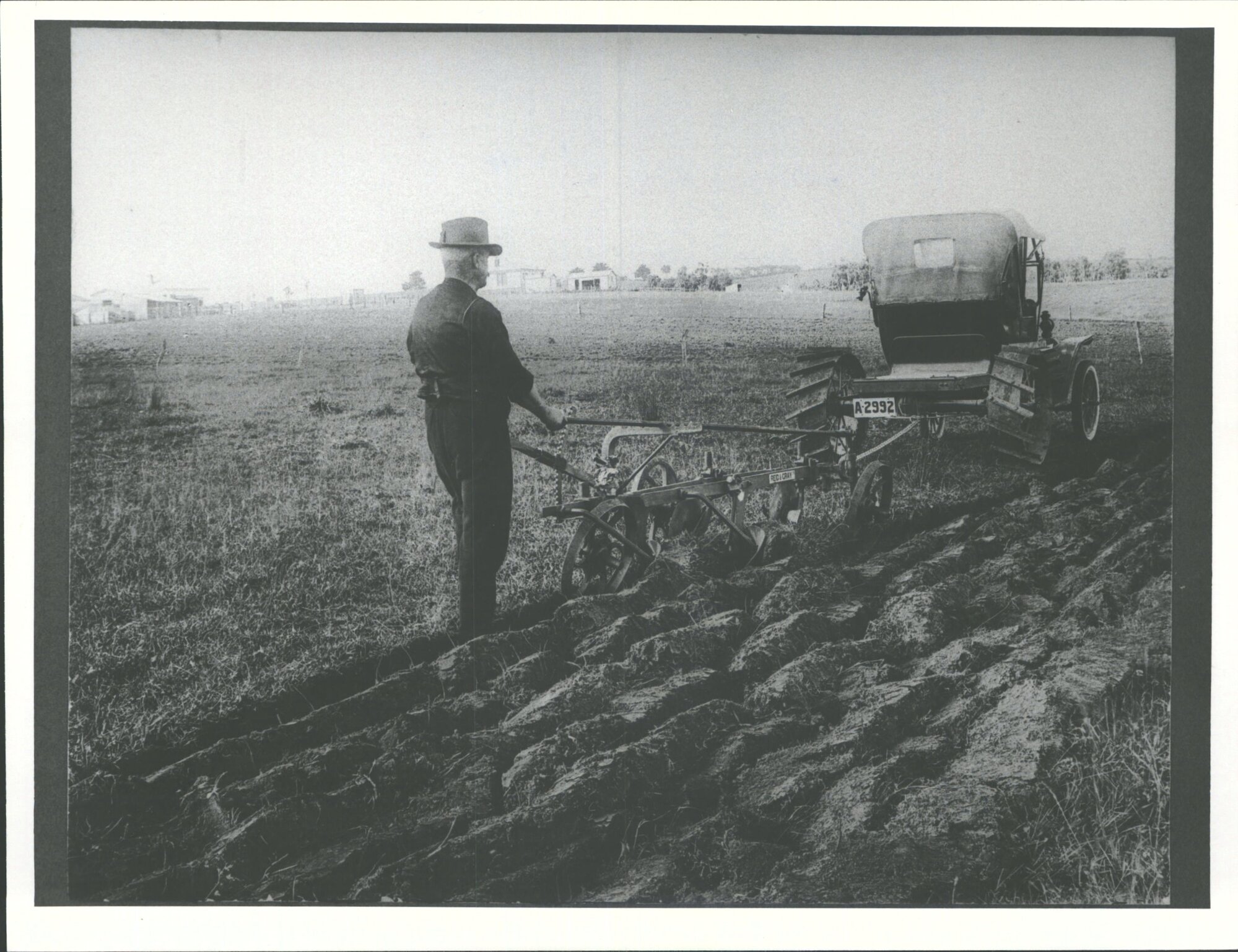 R &amp; G D.F Plough behind Ford