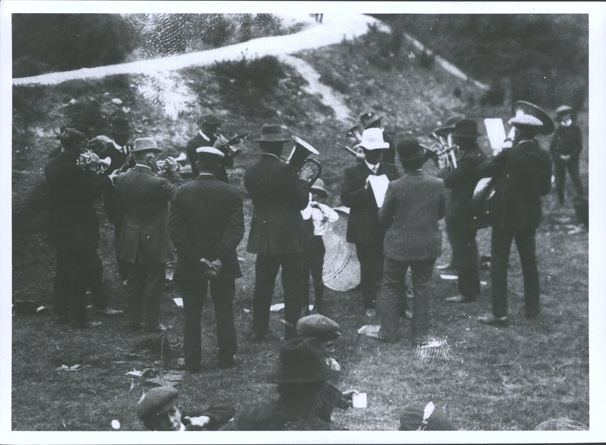 Waitahuna Band playing at a picnic