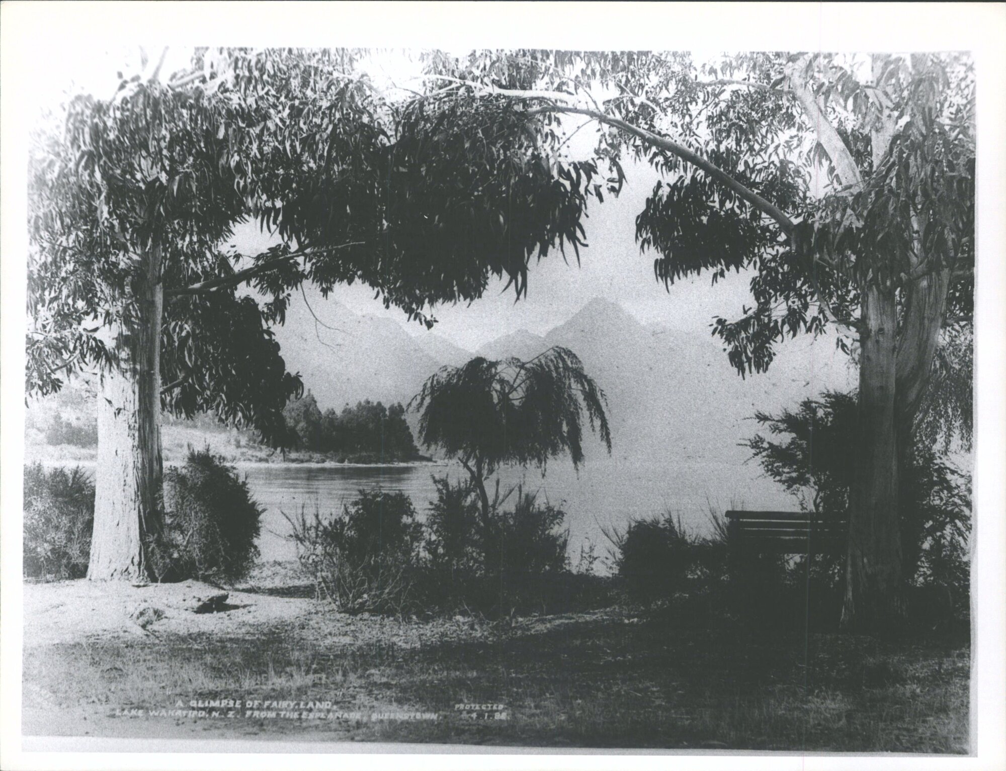 A glimpse of Fairyland, Lake Wakatipu, N.Z. from the Esplanade, Queenstown