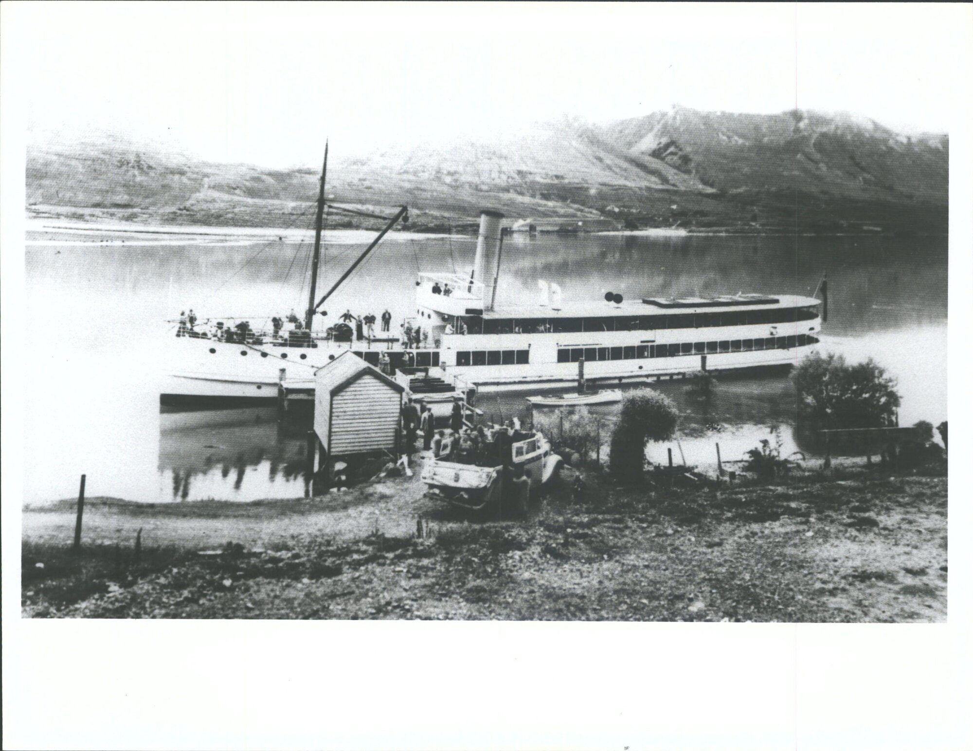 S.S. Earnslaw at Kinloch wharf, Lake Wakatipu