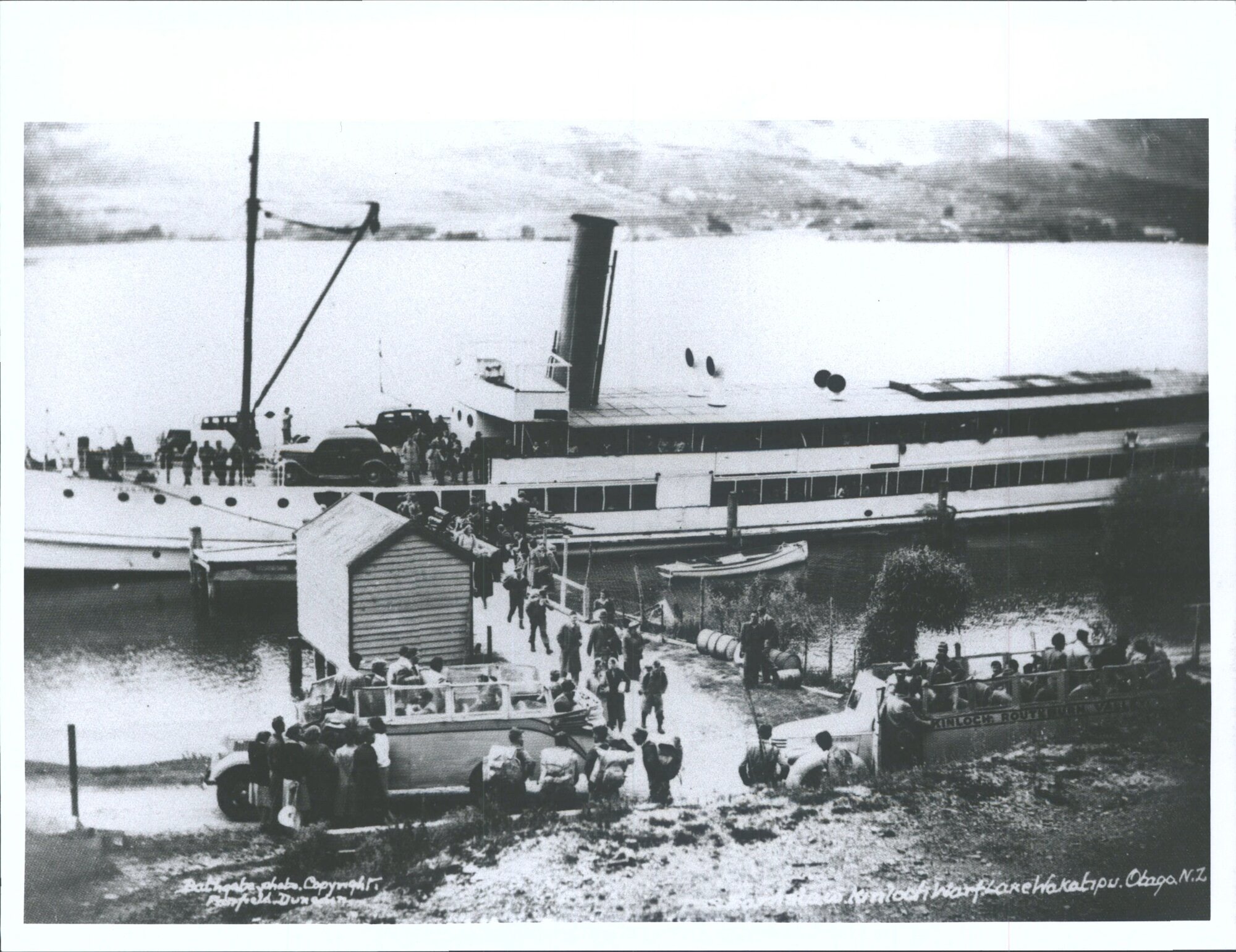 S.S. Earnslaw at Kinloch wharf, Lake Wakatipu