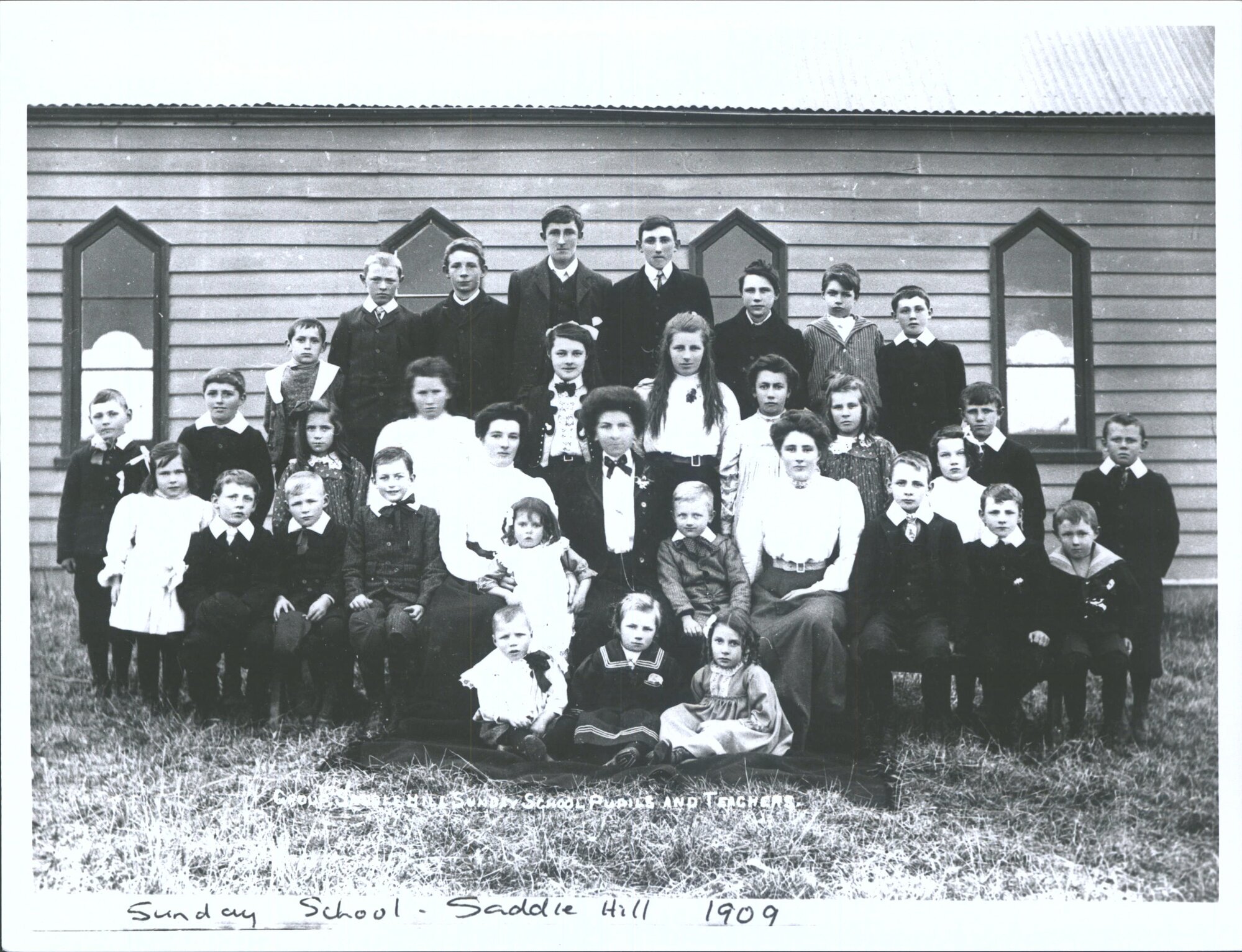 Saddle Hill Sunday School Pupils and Teachers