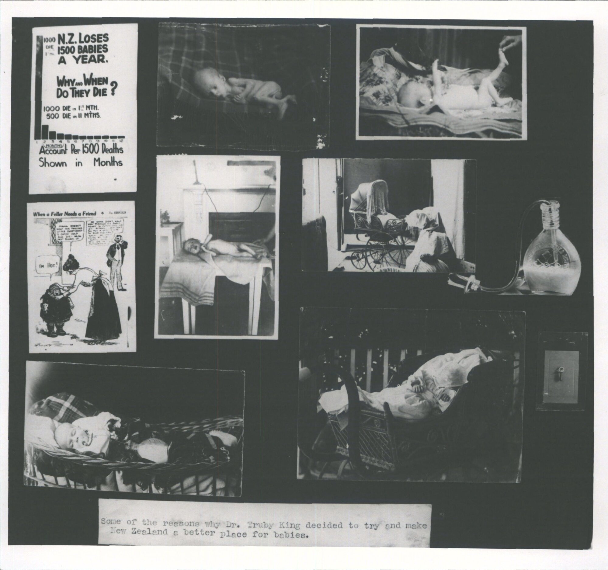 Some of the reasons why Dr. Truby King decided to try and make New Zealand a better place for babies