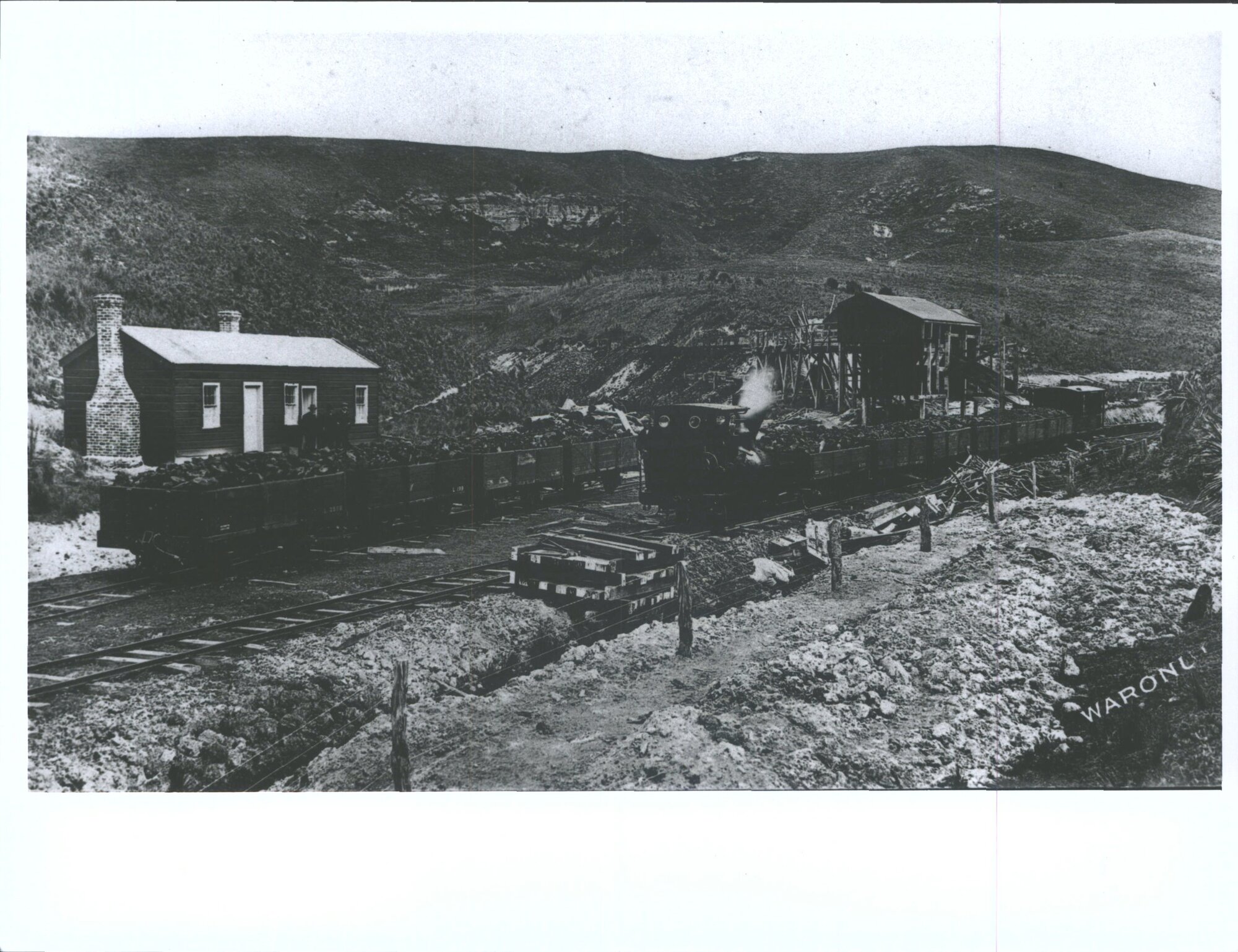 View of Bruce Railway &amp; Coal Co's mine at Waronui