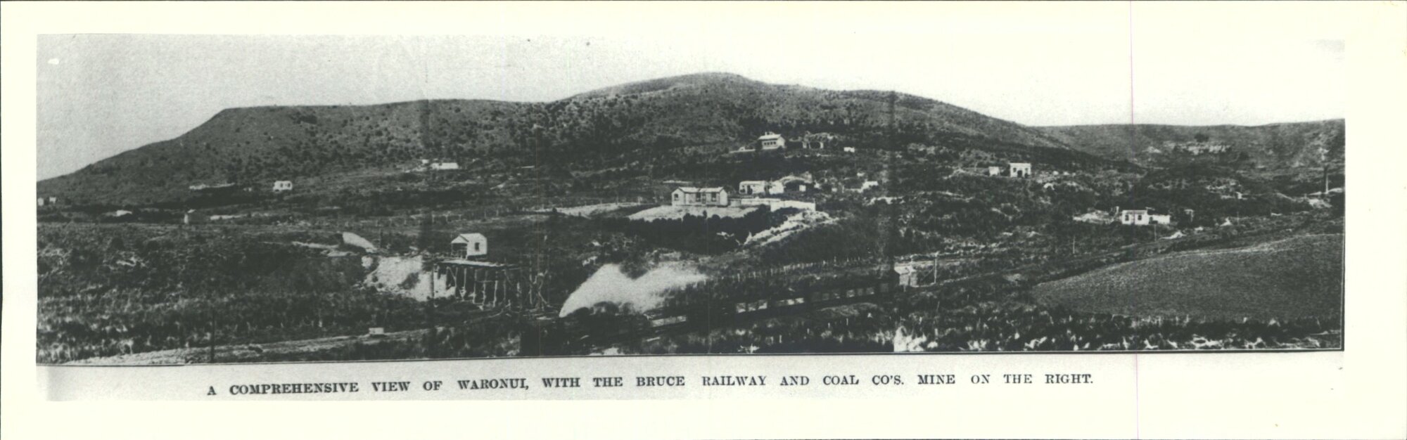 A comprehensive view of Waronui, with the Bruce Railway and Coal Co's. mine on the right