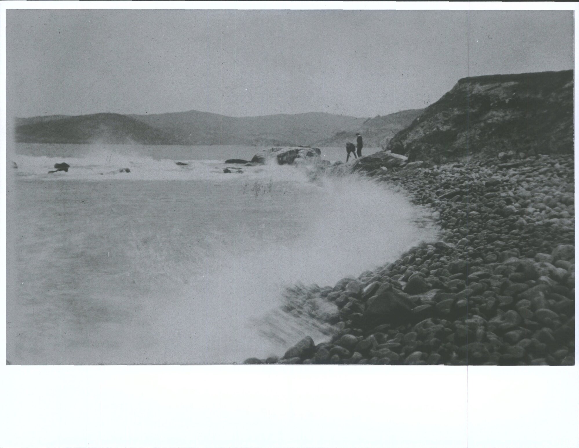 Waves crashing on the rocks