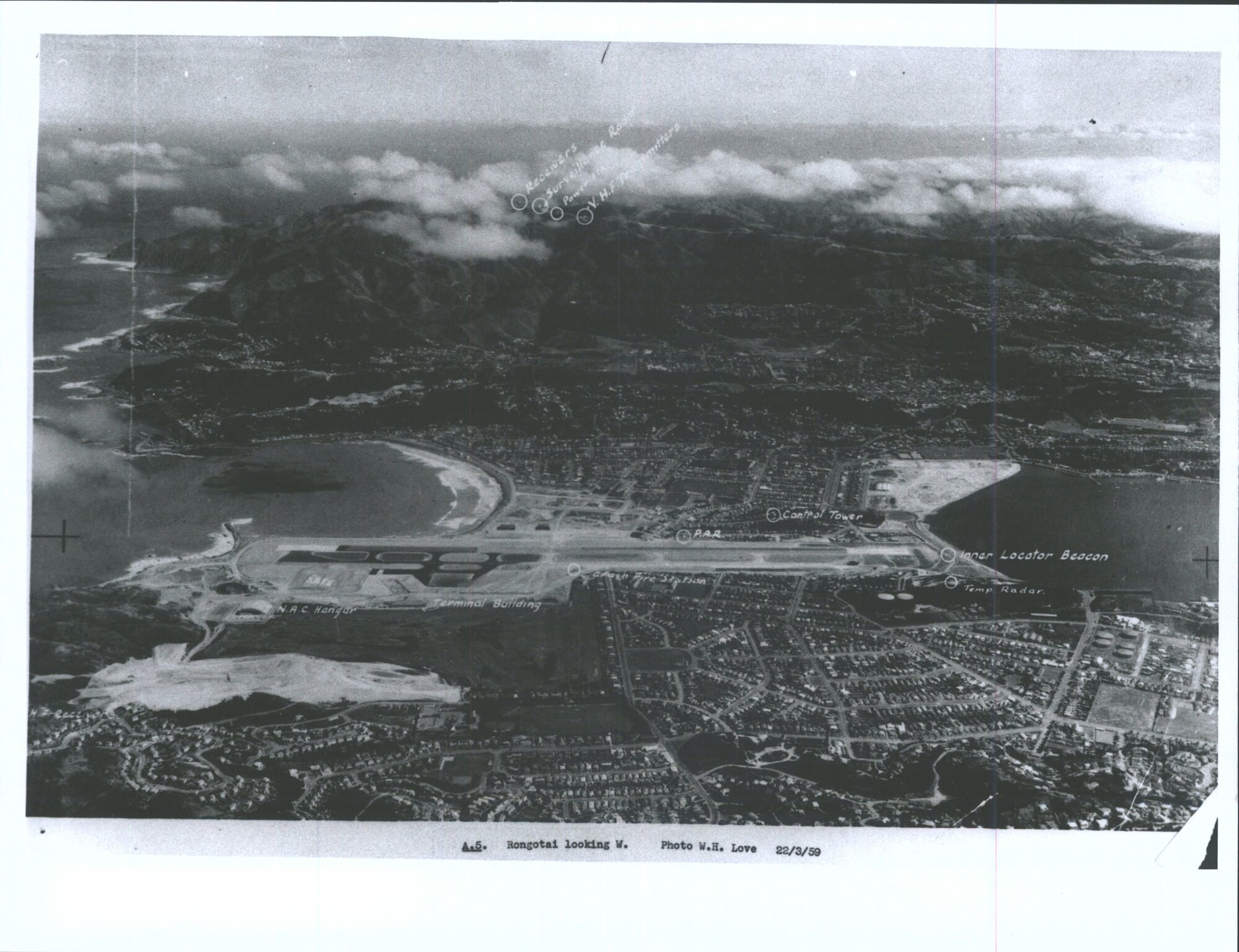Aerial photograph over Rongotai looking West