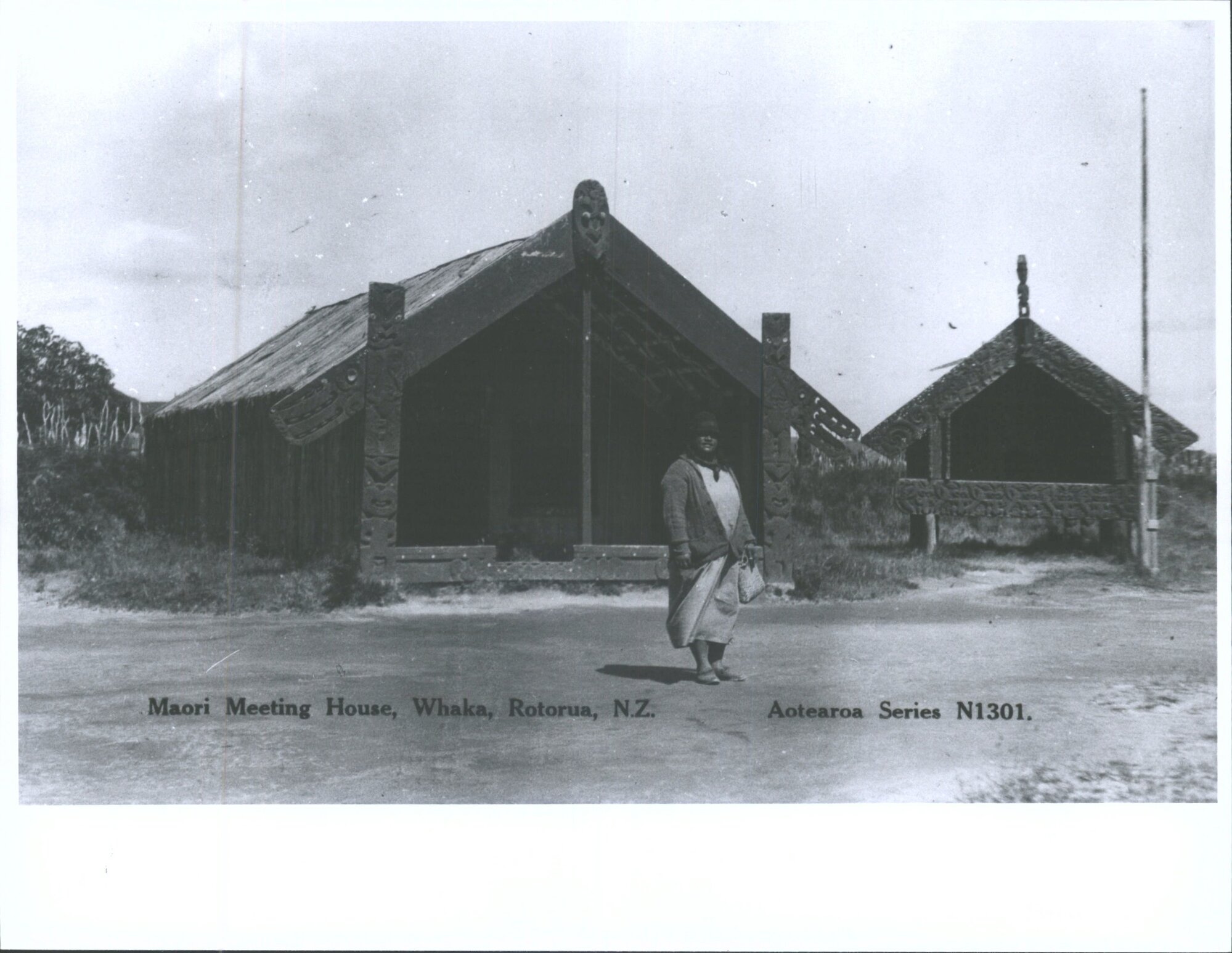 Maori Meeting House, Whakarewarewa, Rotorua, N.Z.
