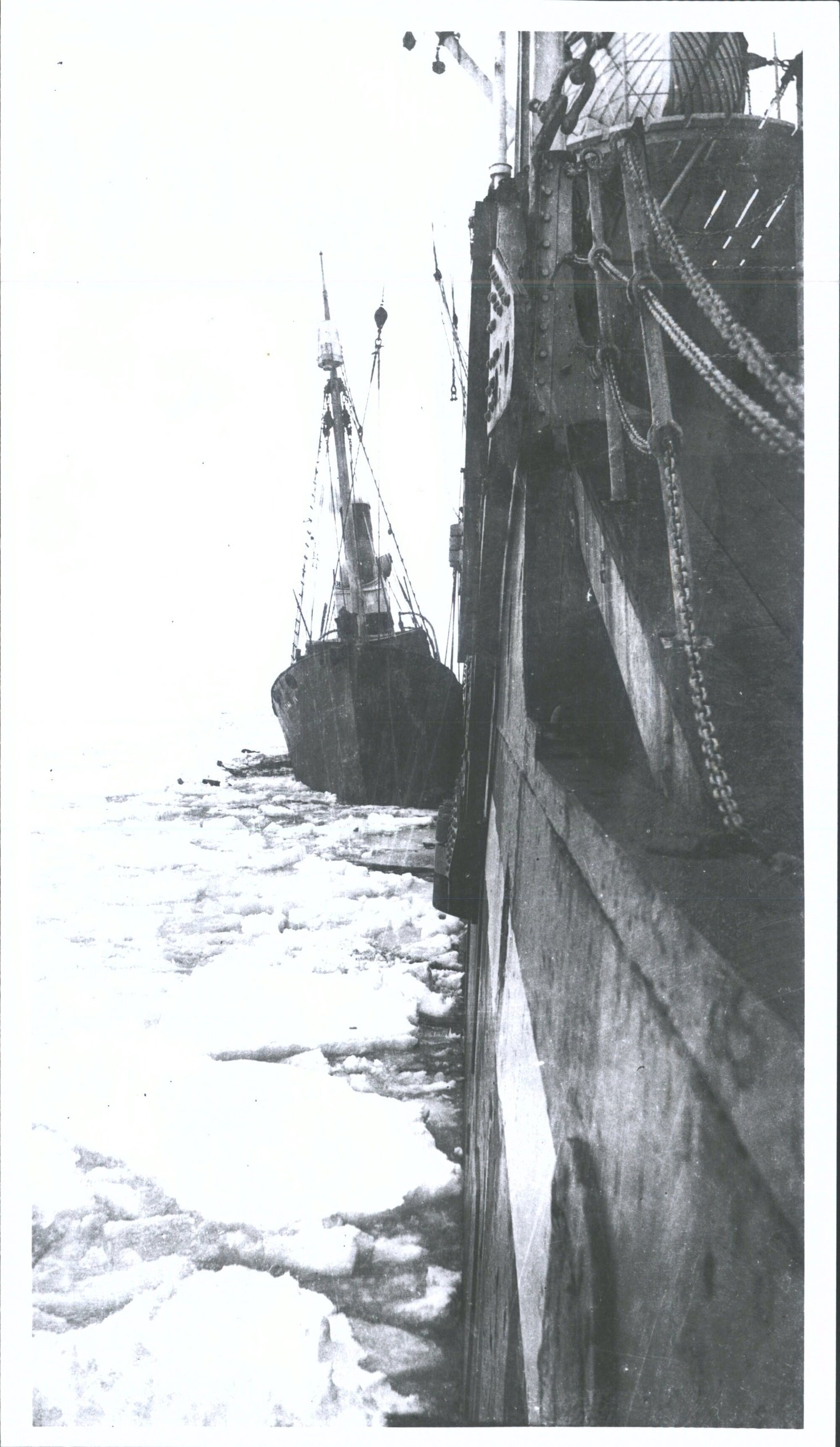 Whaling ships in ice