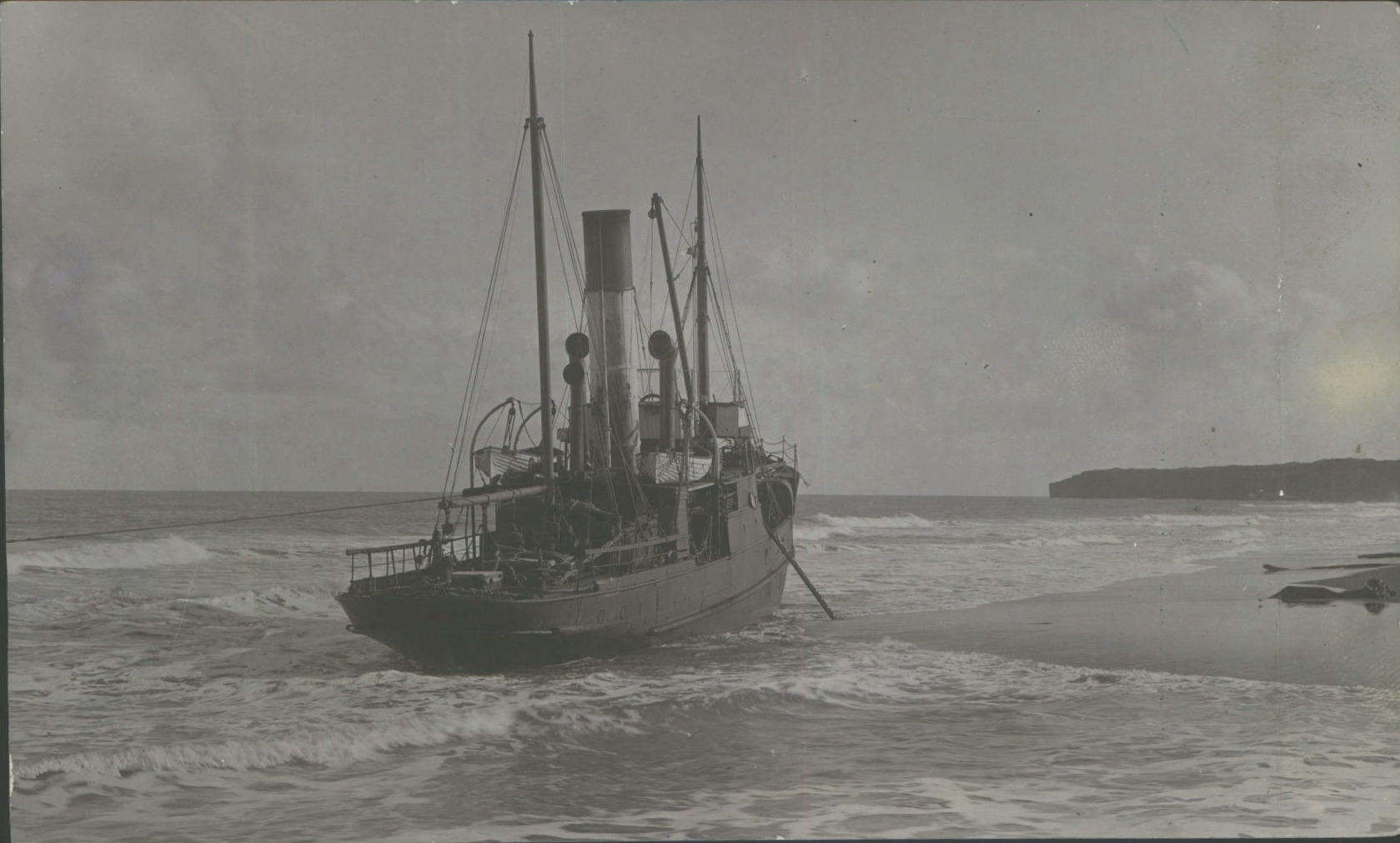 SS Waitangi after stranding at Patea, May 5 1923