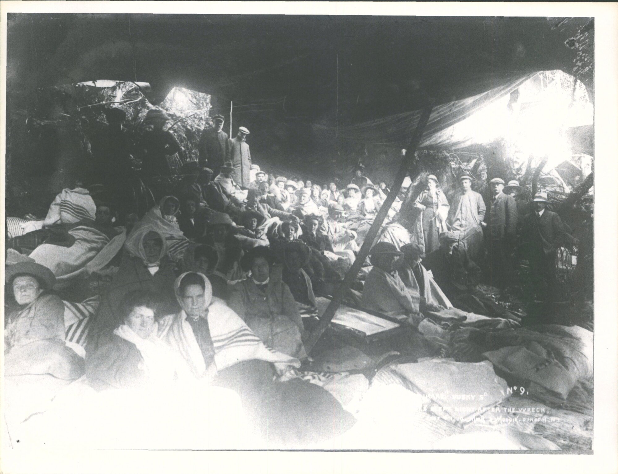 Waikare (ship) wrecked Dusky Sound 4-1-10. 'Where the Passengers Slept the night'