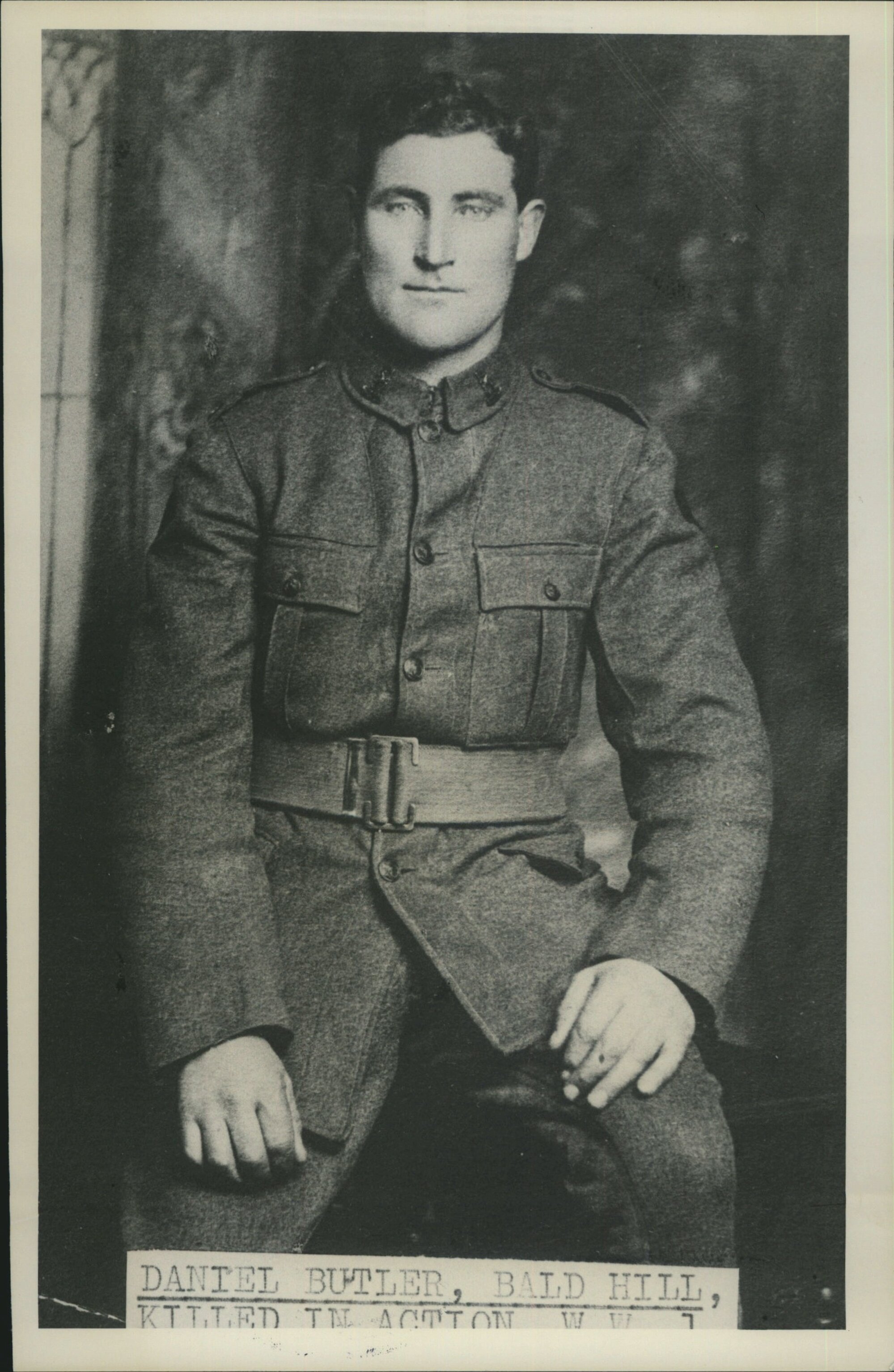 BUTLER, Daniel. Bald Hill. Killed in action WWI