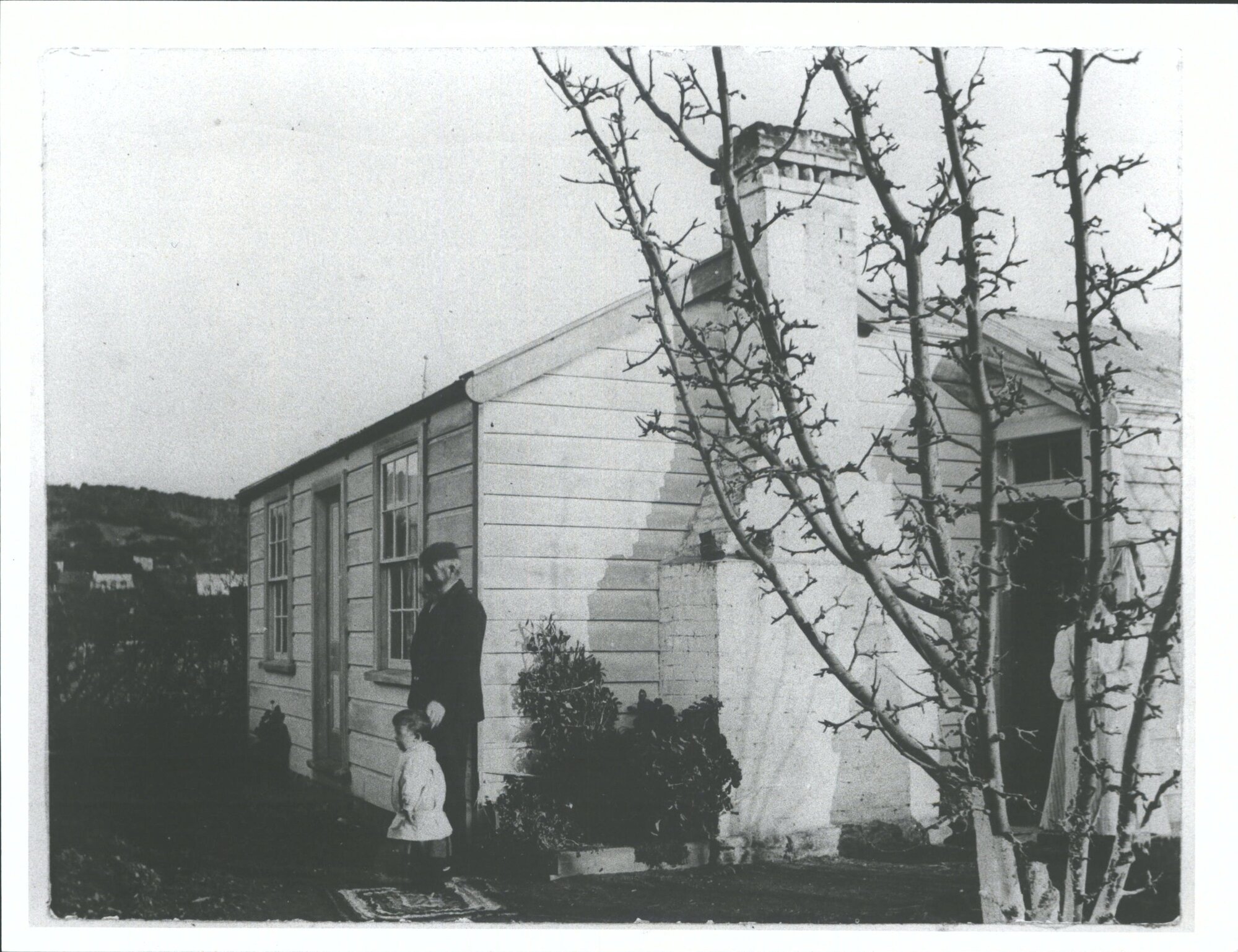 Kay, J and Sid outside Kay residence Waitati