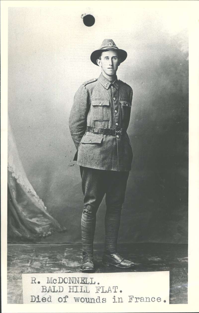 McDonnell R of Bald Hill Flat. Died of wounds in France
