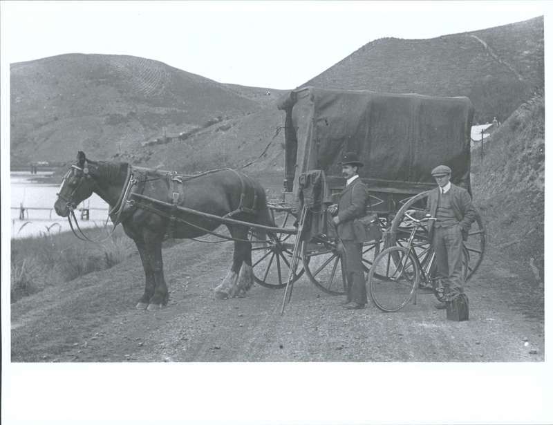 Photographer Charles Edward Merrie on the peninsula road