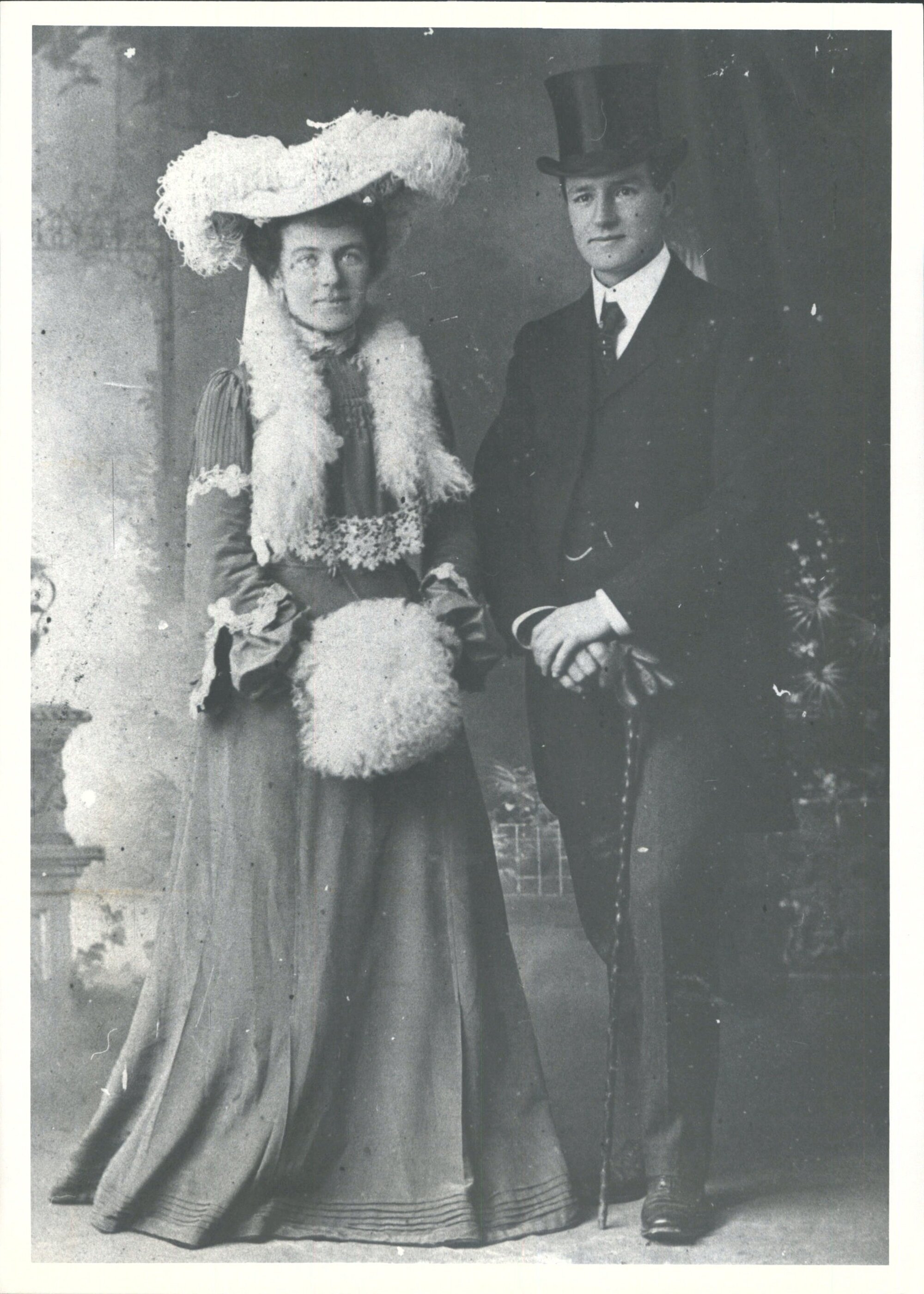 James J O'Kane &amp; Mrs O'Kane on ther wedding day