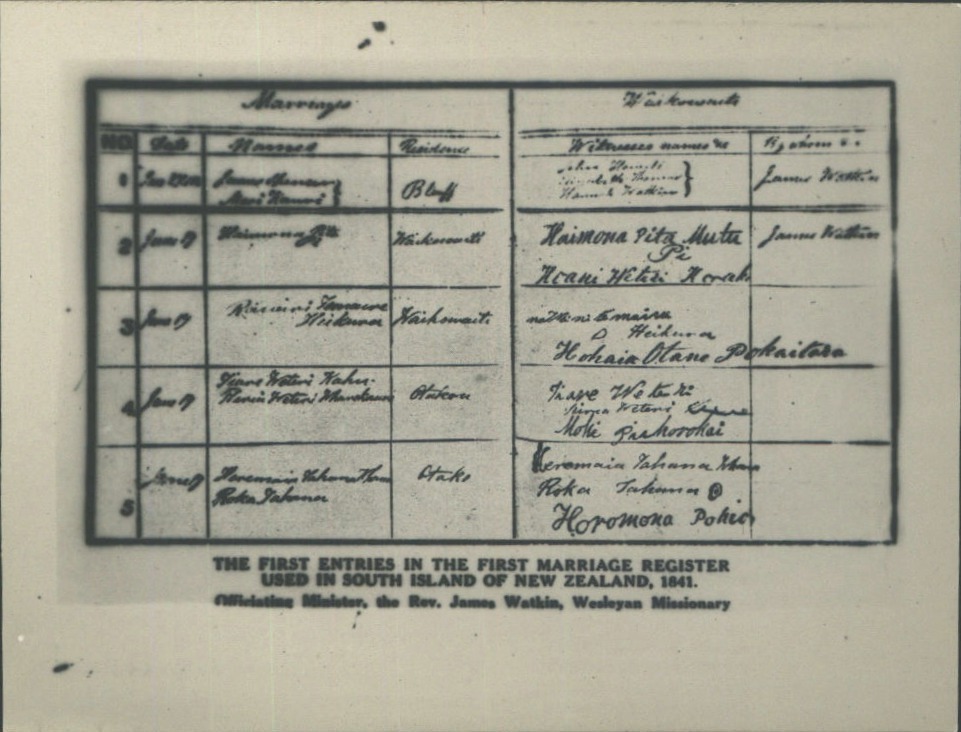 Marriage register