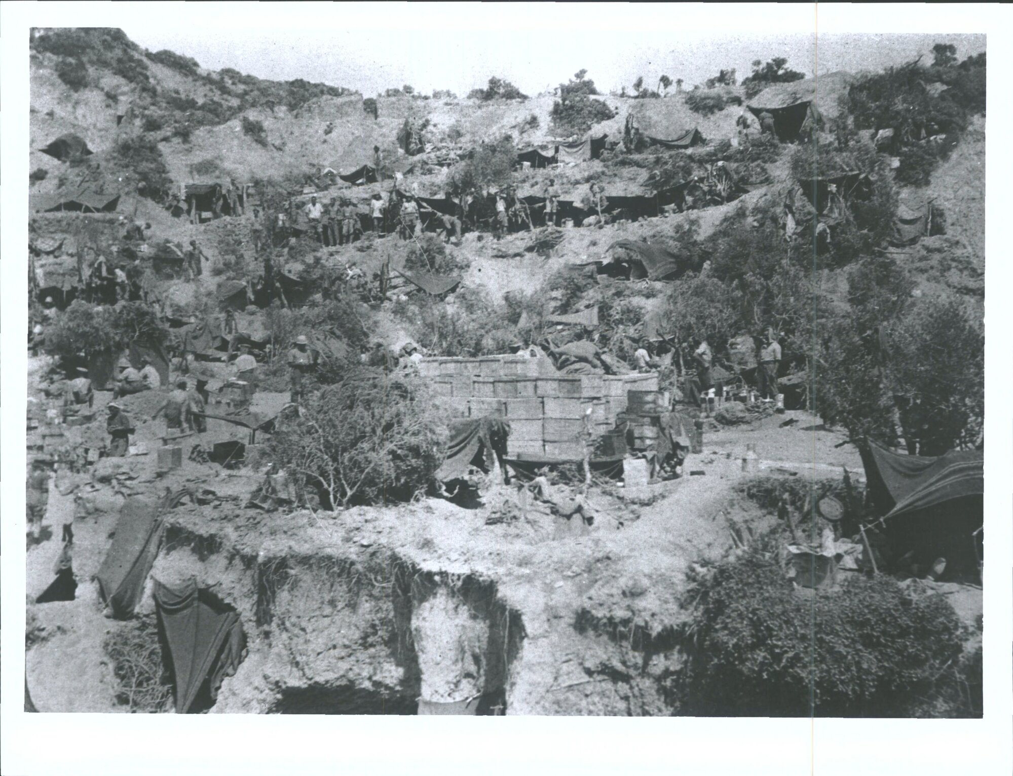 "Maori camp at No. 1 Outpost"