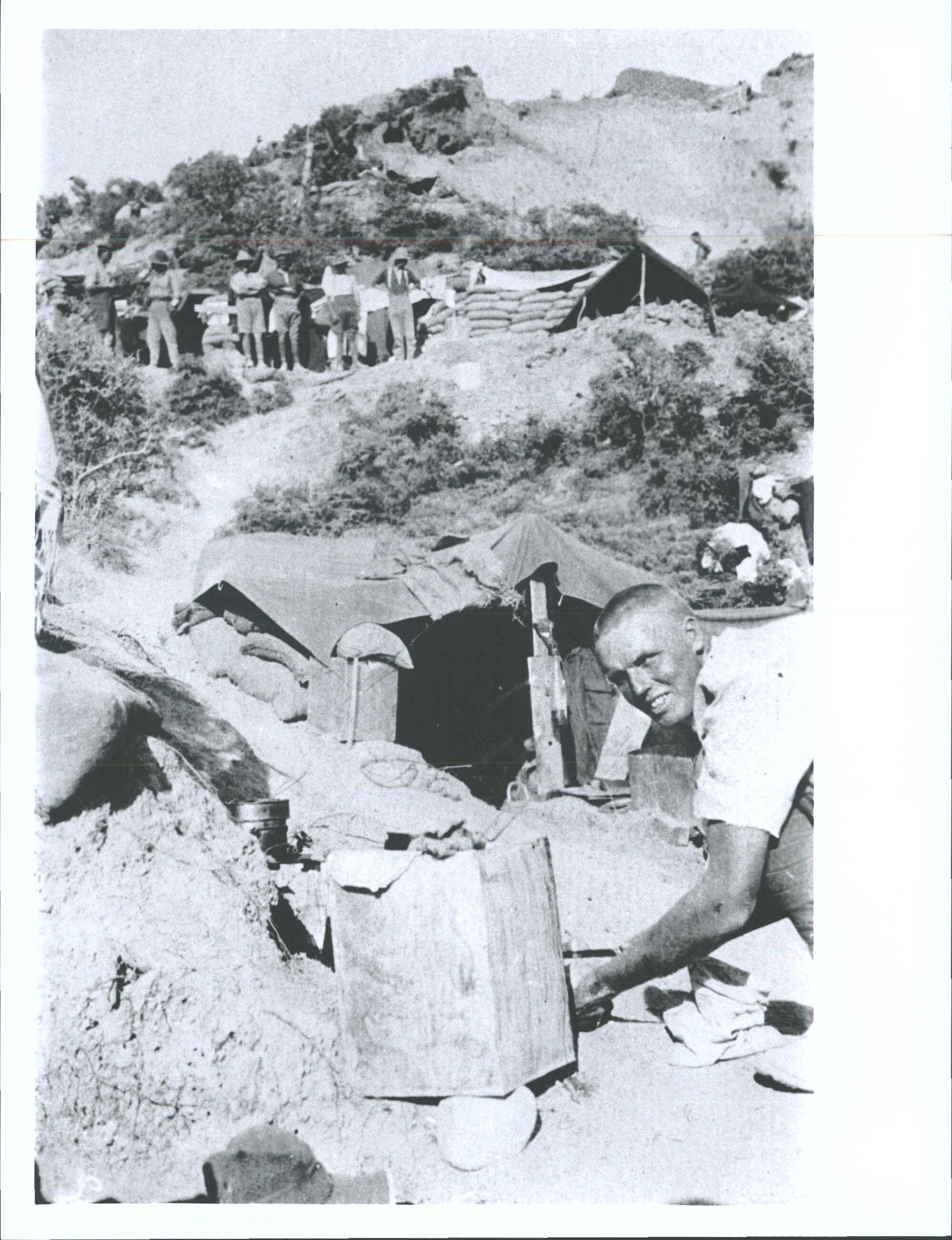 "Dugout F. Conie killed"