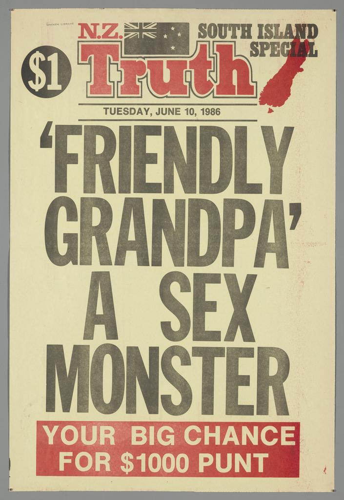 " 'Friendly Grandpa' a sex monster Your big chance for $1000 punt"