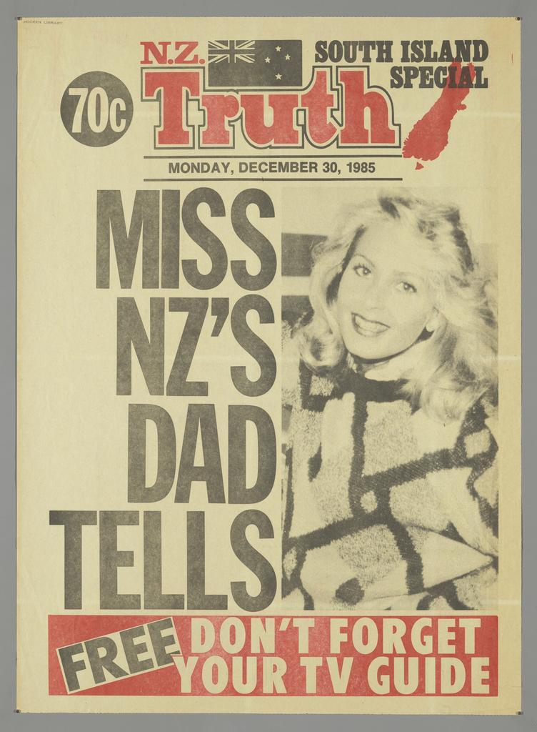 "Miss NZ's dad tells Free Don't forget your TV guide"