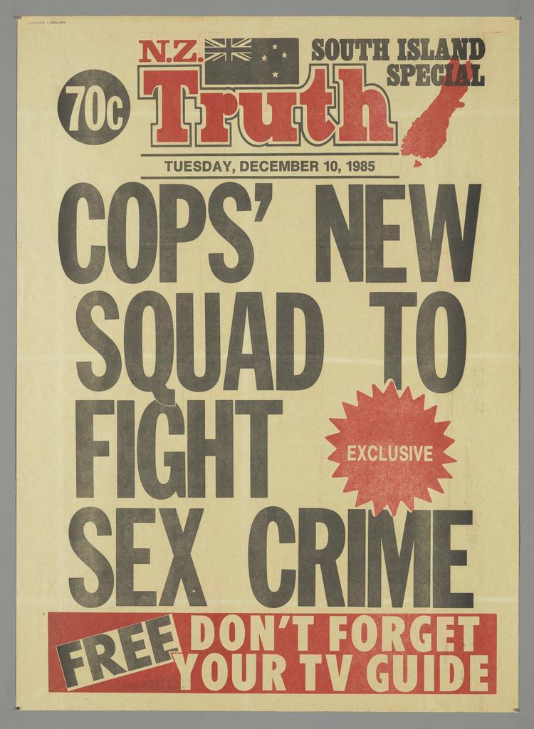 "Cops' new squad to fight sex crime Exclusive Free Don't forget your TV guide"