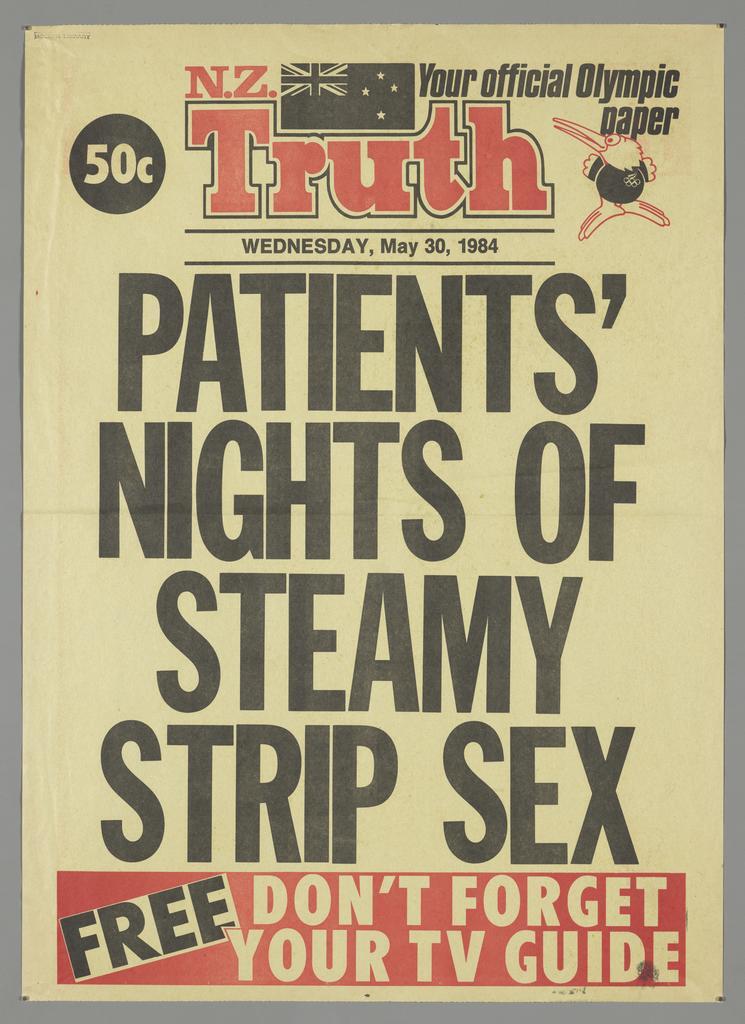 "Patients' nights of steamy strip sex Free Don't forget your TV guide"