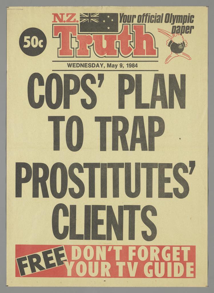 "Cops' plan to trap prostitutes' clients Free Don't forget your TV guide"