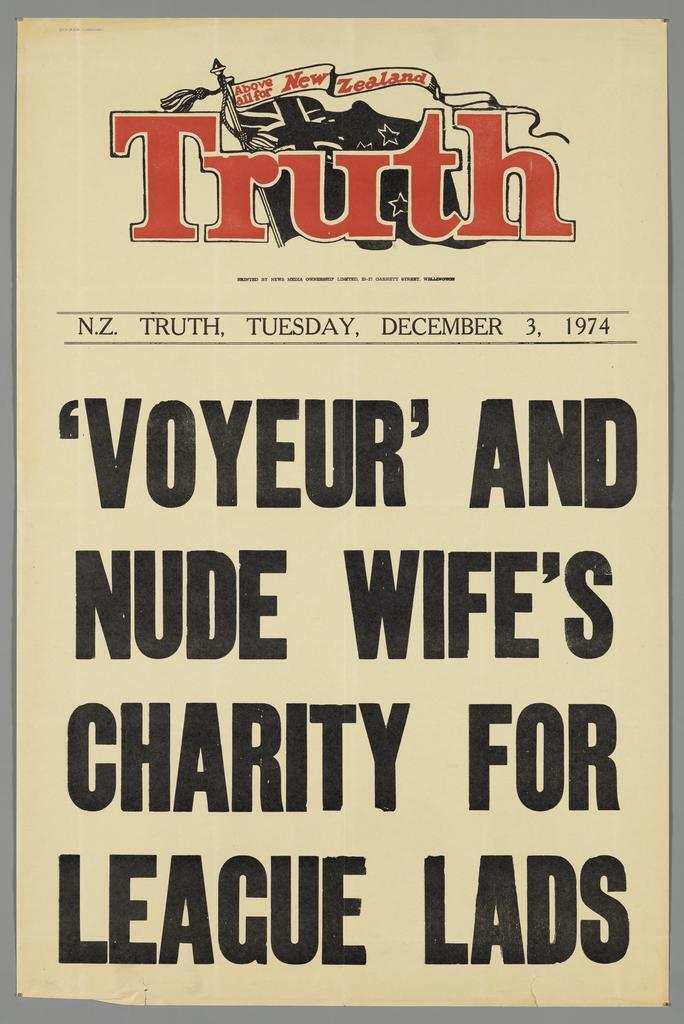 " 'Voyeur' and nude wife's charity for league lads"