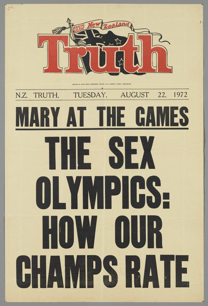"Mary at the Games The sex Olympics: how our champs rate"