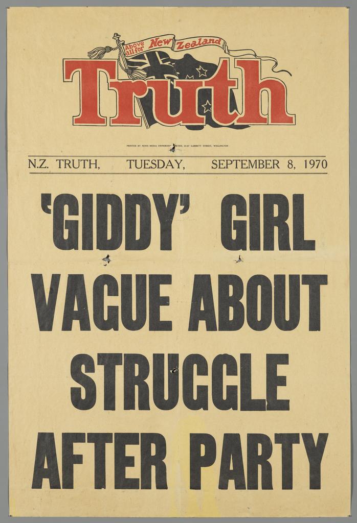 " 'Giddy' girl vague about struggle after party"
