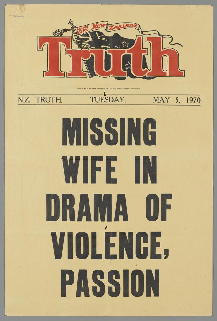 "Missing wife in drama of violence, passion"