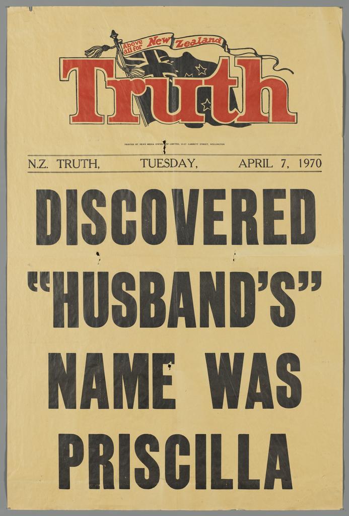"Discovered "Husband's" name was Priscilla"