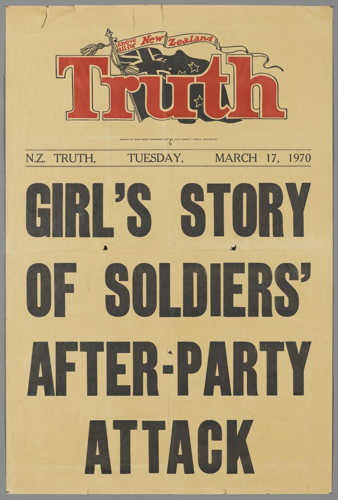 "Girl's story of soldiers' after-party attack"