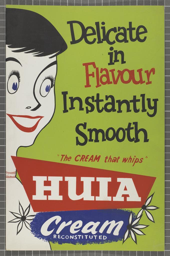 Display advertisement for Huia reconstituted cream