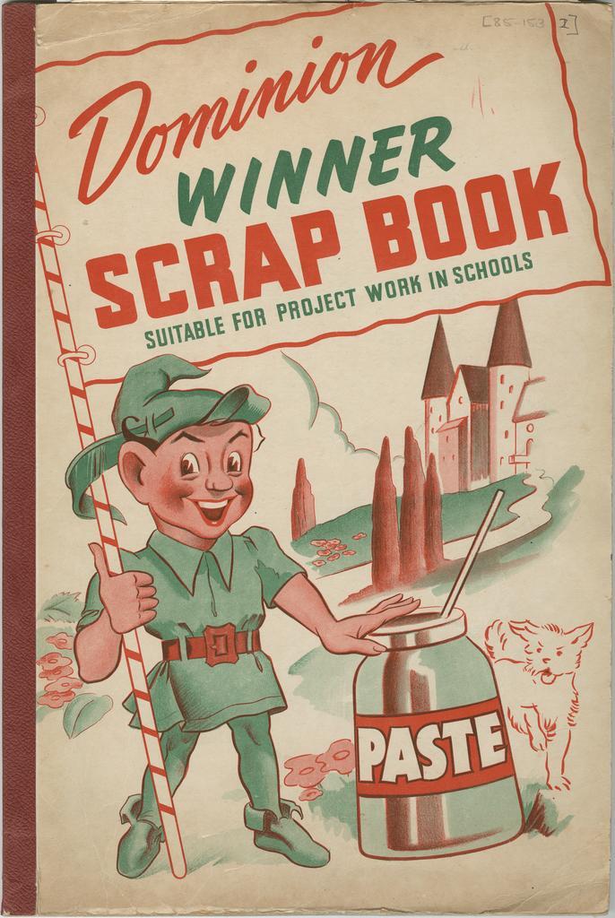 'Dominion Winner Scrap Book' cover, 'Helen Deem centre'