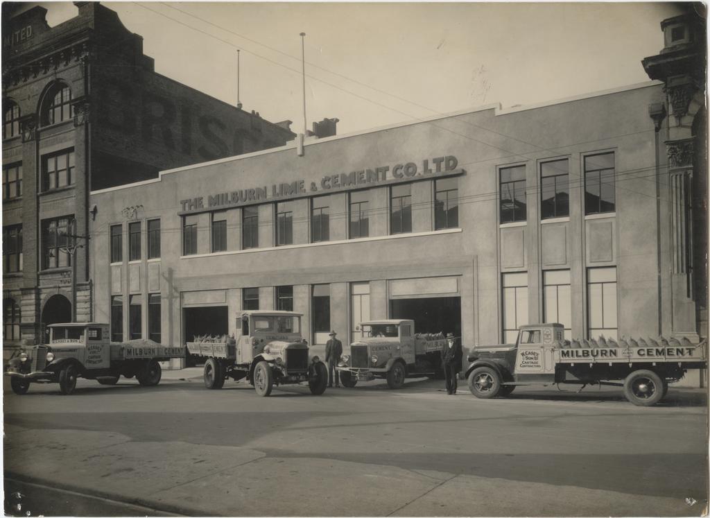 Milburn Lime and Cement Company office building from Bond Street, Dunedin