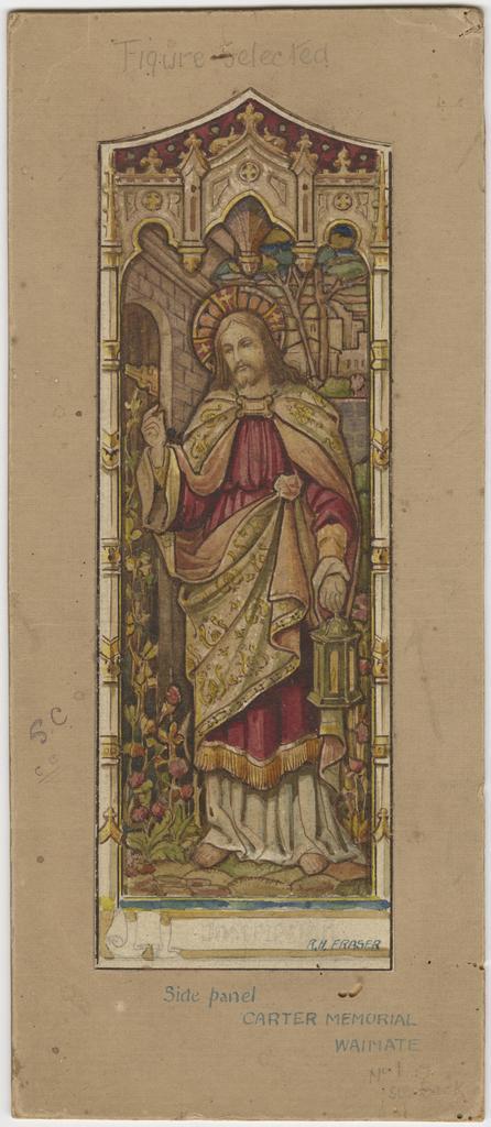 Side Panel, Carter Memorial - Waimate' window design by R.H. Fraser